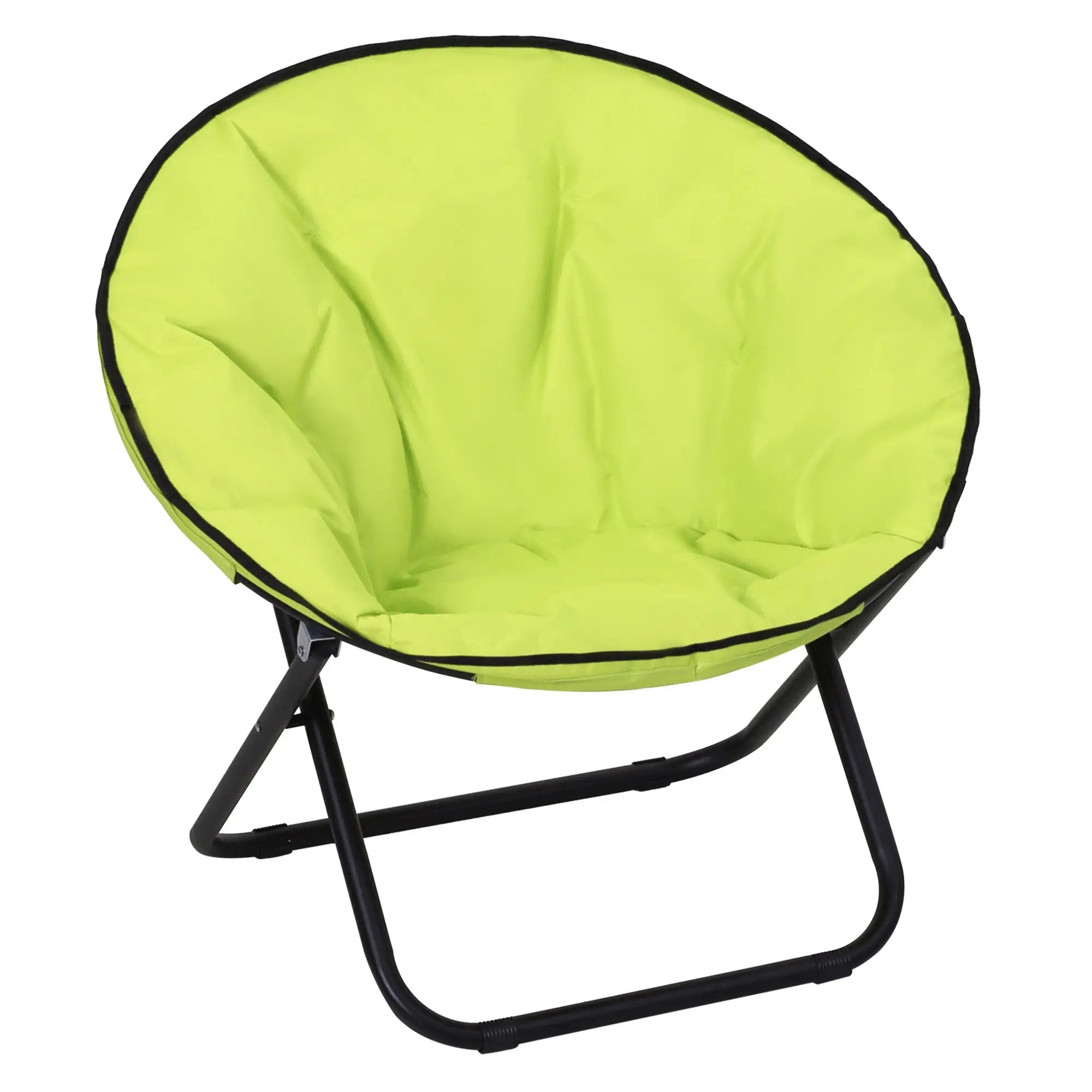 Outsunny Moonchair Klappstuhl Gelb, gepolstert, bis 120?kg belastbar