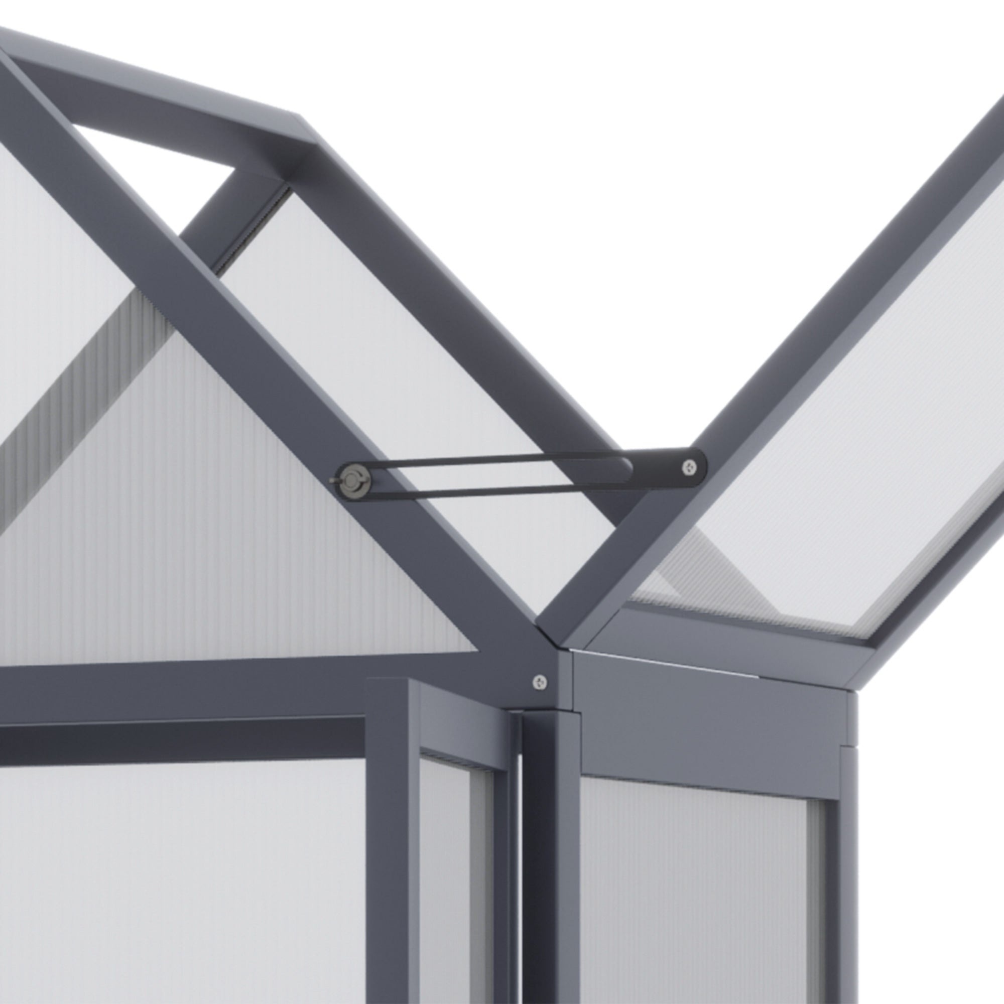 Outsunny Frühbeet Mini Gewächshaus 3 Ebenen Treibhaus Pflanzenbeet mit aufklappbarem Dach Doppeltüren aus Holz Polycarbonat wetterfest Natur 70,5 x 42 x 132 cm