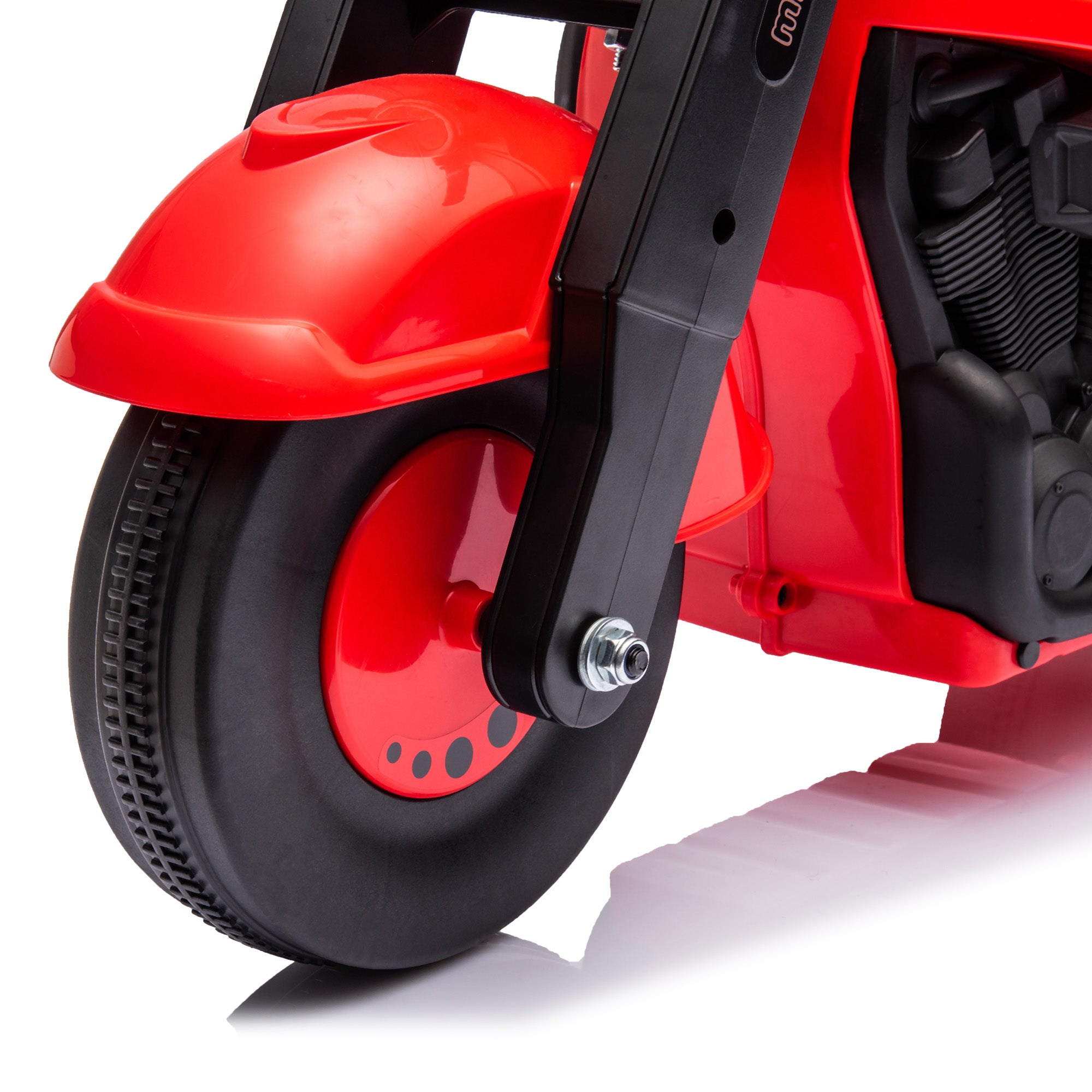 AIYAPLAY Rutschauto, Motorrad-Design, Musik und Seifenblasen, für 2-5 Jahre, Rot