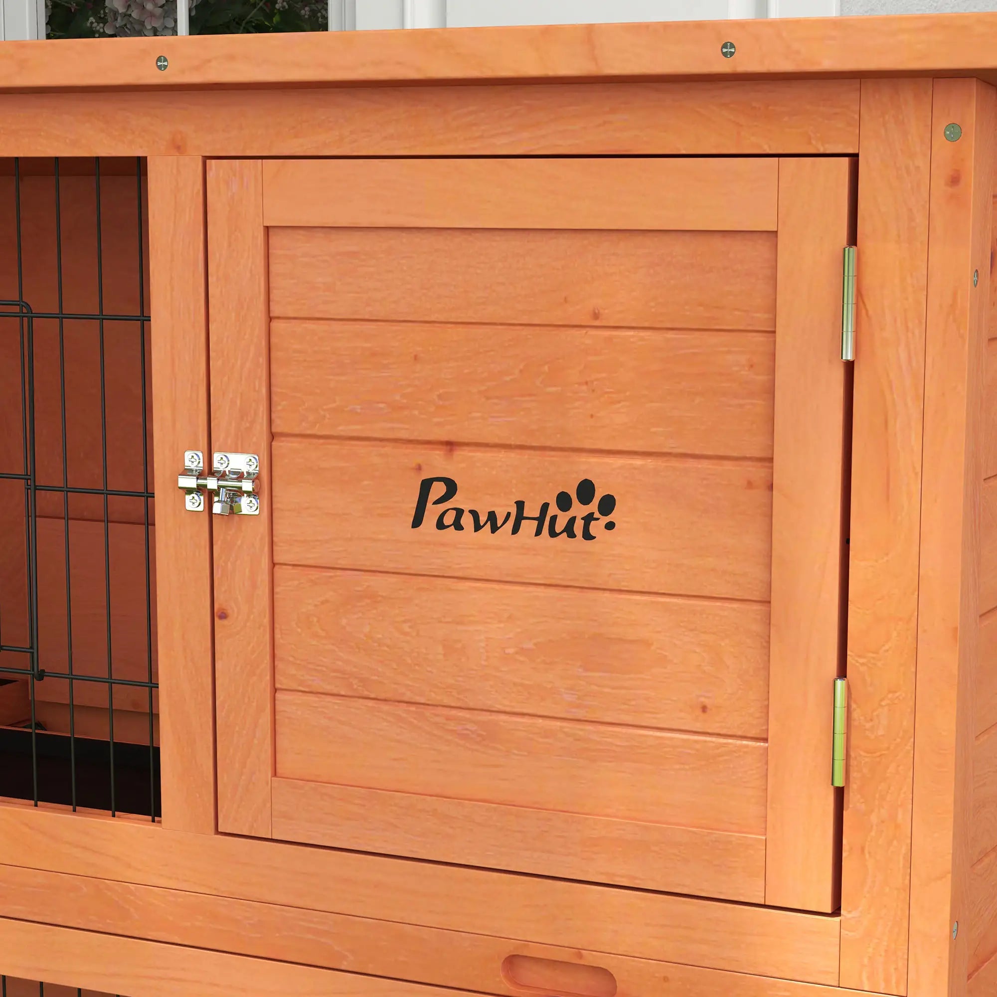 PawHut Kaninchenstall 2-stöckig geräumig wetterfest Outdoor