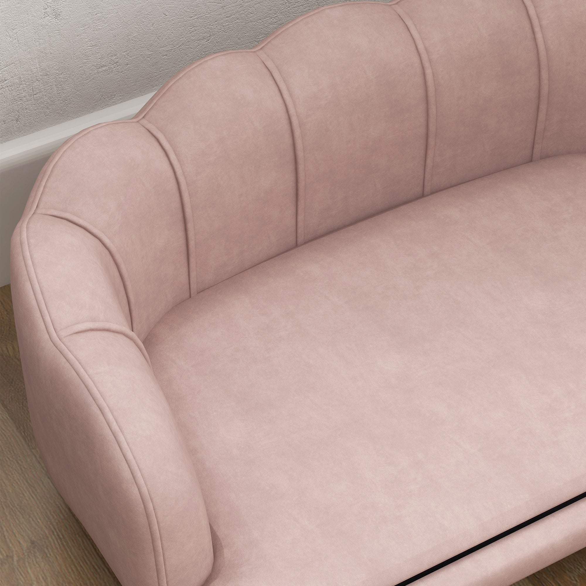 PawHut Haustiersofa für mittelgroße und große Hunde bis 25 kg, robustes Holz, gepolstert, Rosa