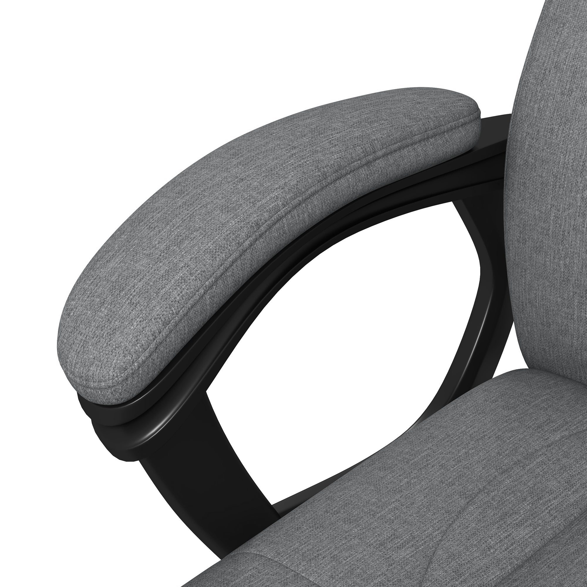 Vinsetto Bürostuhl Schreibtischstuhl Chefsessel, höhenverstellbar, Wippfunktion, 6 cm x 75 cm x 120 cm, Grau