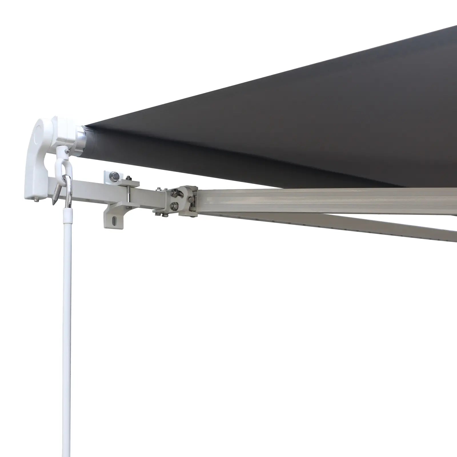 Outsunny Markise Balkon Terrasse wasserabweisend Handkurbel Aluminium