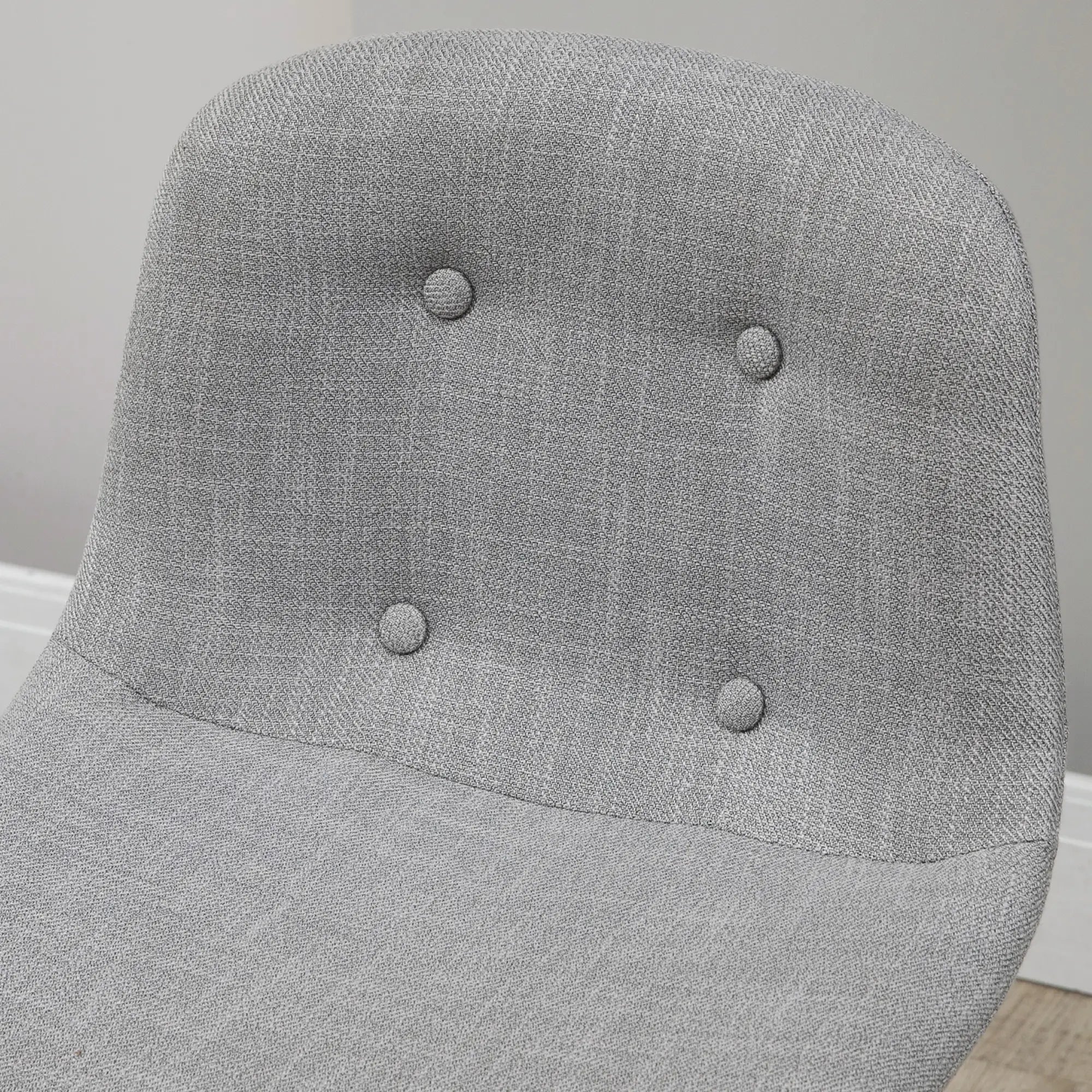 HOMCOM Bartisch mit Barhockern im Industrie-Design, Knopfheftung, 120 cm x 60 cm x 91 cm, Hellgrau