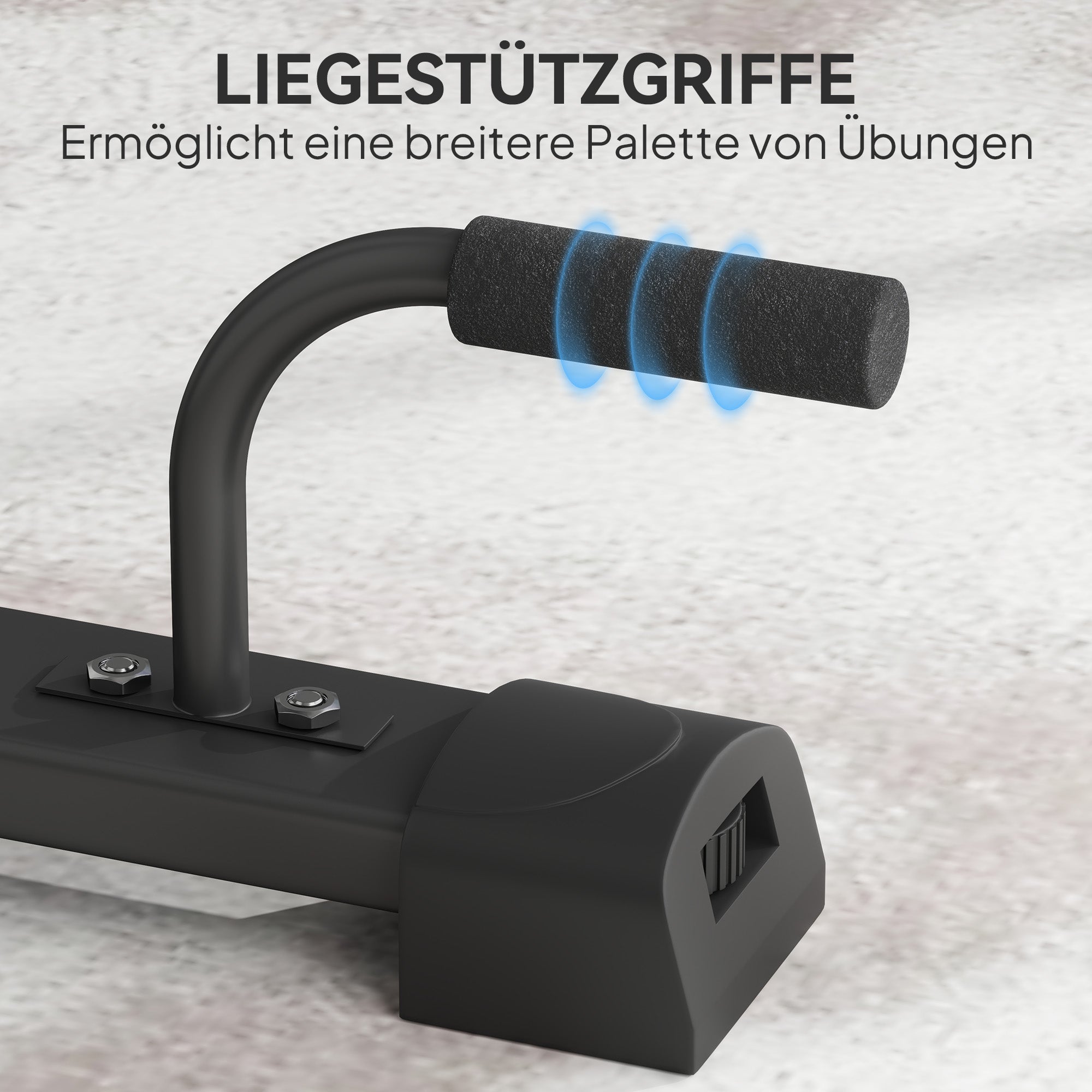 SPORTNOW Dip-Station, Liegestütz-Ständer, 93-117 cm höhenverstellbar, 540 kg Belastbarkeit, Ganzkörper-Training, Schwarz