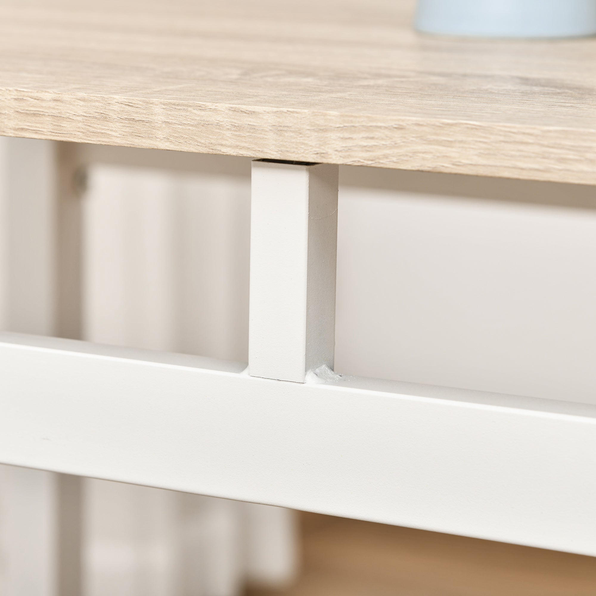 HOMCOM 5-teilige Essgruppe Esstisch mit 4 Stühlen Platzsparend Küchentisch-Set Sitzgruppe für Esszimmer, Küche, Grau+Weiß