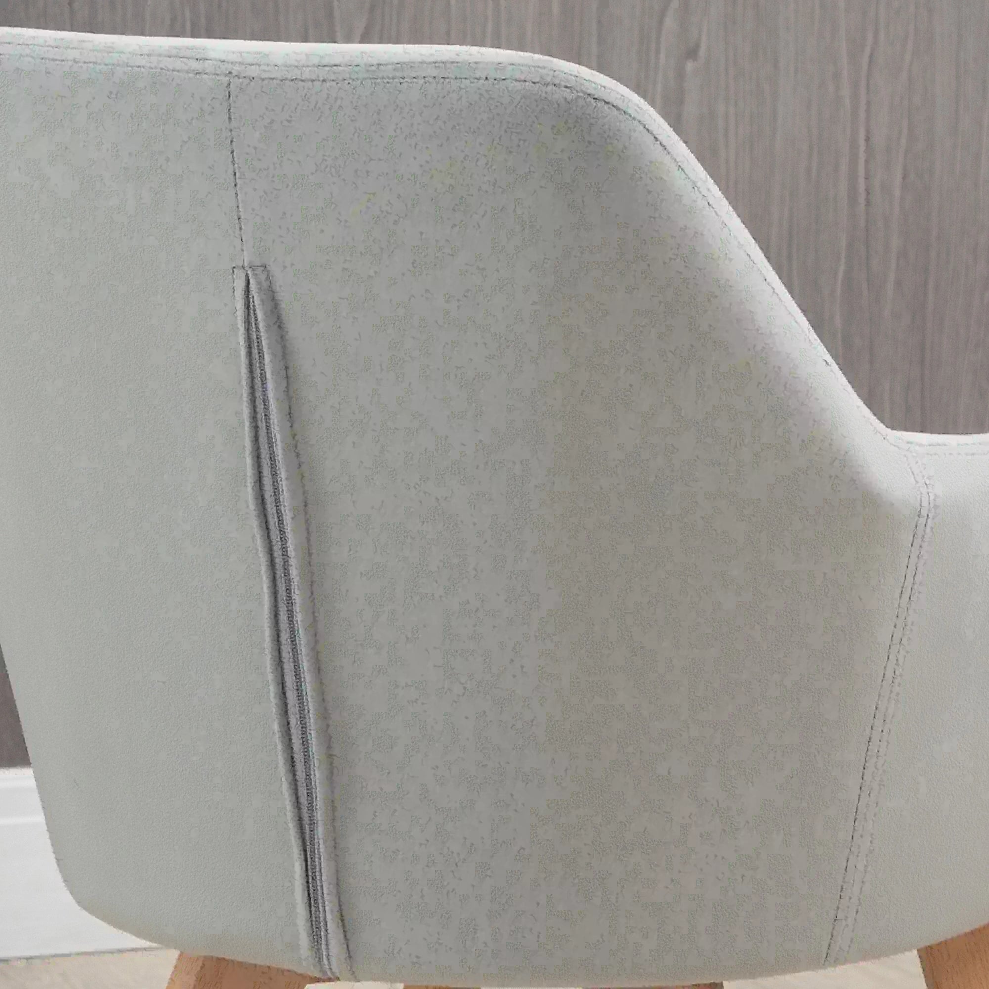 HOMCOM 2er-Set Stühle, Esszimmerstühle, Samtoptik, Holzbeine, 54 cm x 57 cm x 80 cm, Grau + Natur