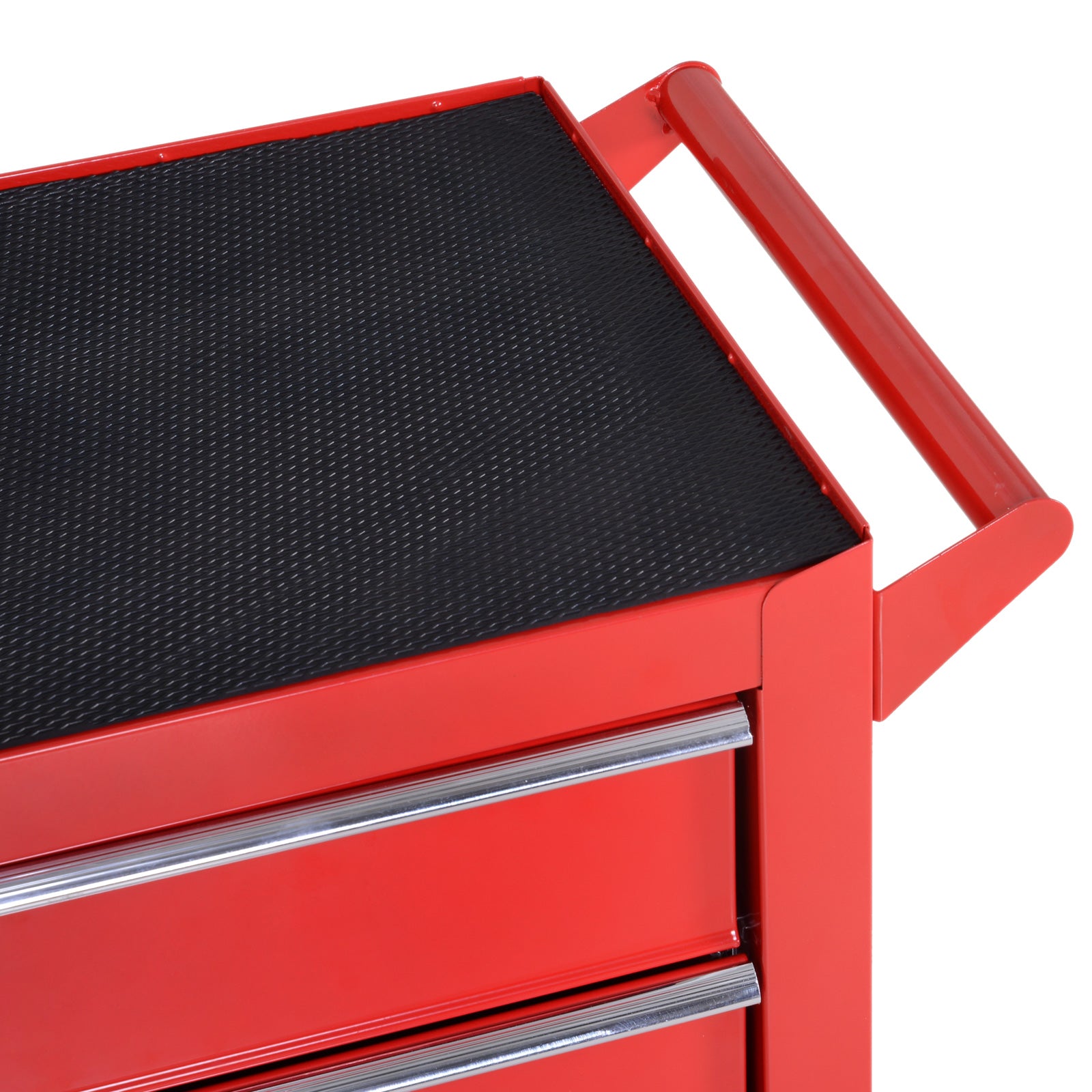 DURHAND Rollschrank, Werkzeugschrank für Garage, Schuppen, Stahl, 69L x 33B x 75H cm, Rot