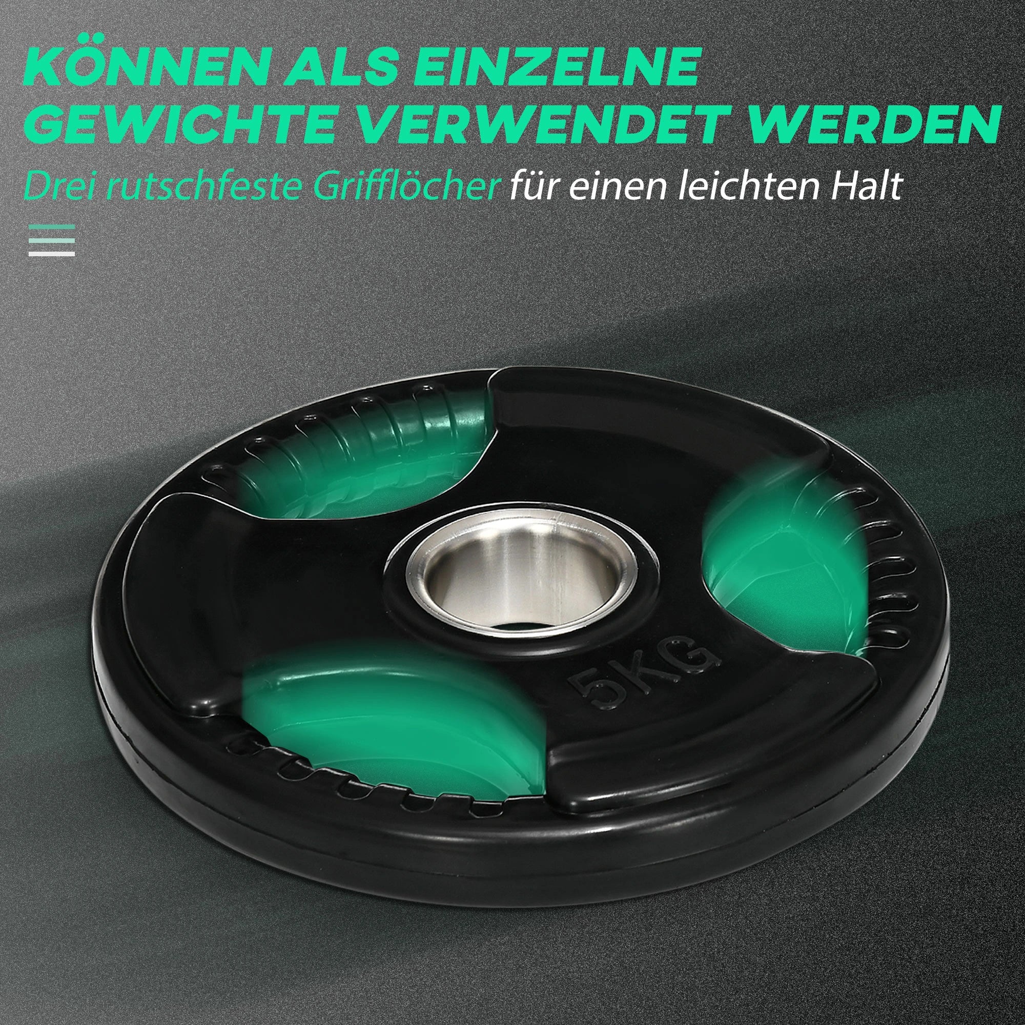 SPORTNOW Hantelscheiben Set mit Griffen für Hantelstangen & freies Training