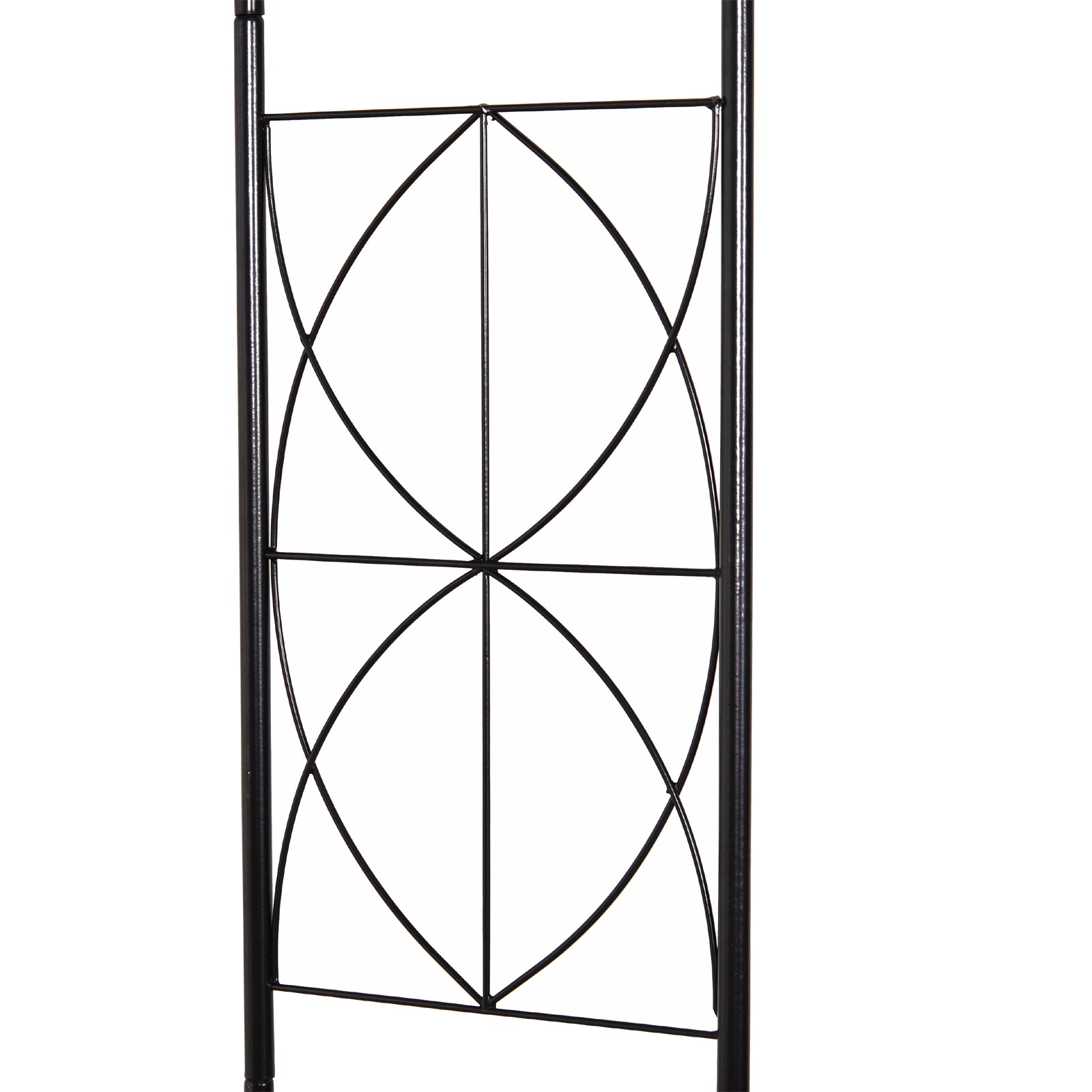 Outsunny Rosenbogen aus Metall Rankhilfe für Kletterpflanzen Gartenbogen mit Spitze Metallstruktur Torbogen Rankbogen für Rosen Bögen Rankgitter Rosenhilfe für Garten 114 x 30 x 230 cm Schwarz