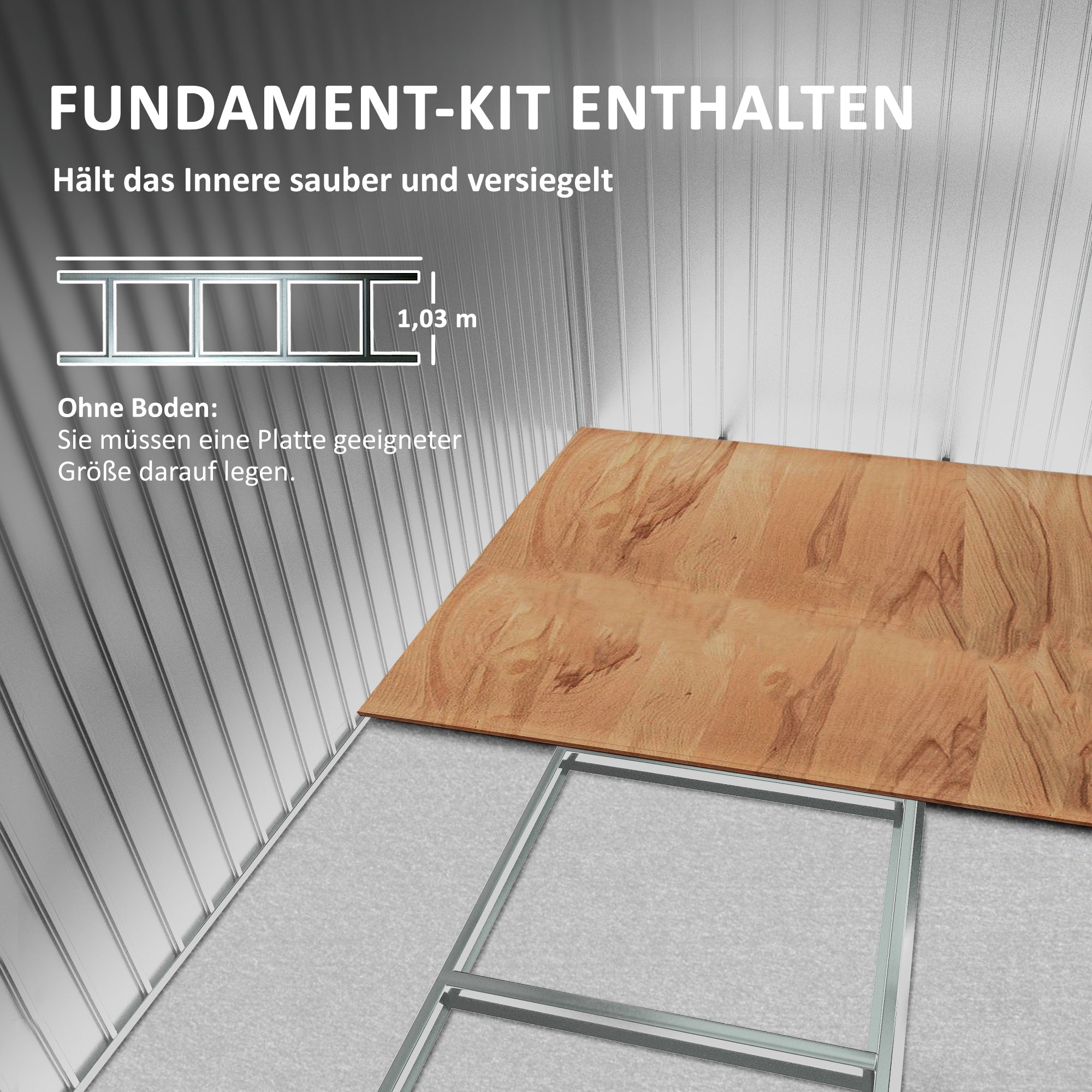 Outsunny Metall Gerätehaus 6,3m³ 280x130x172cm Geräteschuppen mit Pultdach Schiebetür wetterfest Gartenhaus Outdoor Garten Schuppen Schrank für Hinterhof Außenbereich Anthrazit, Hellgrün