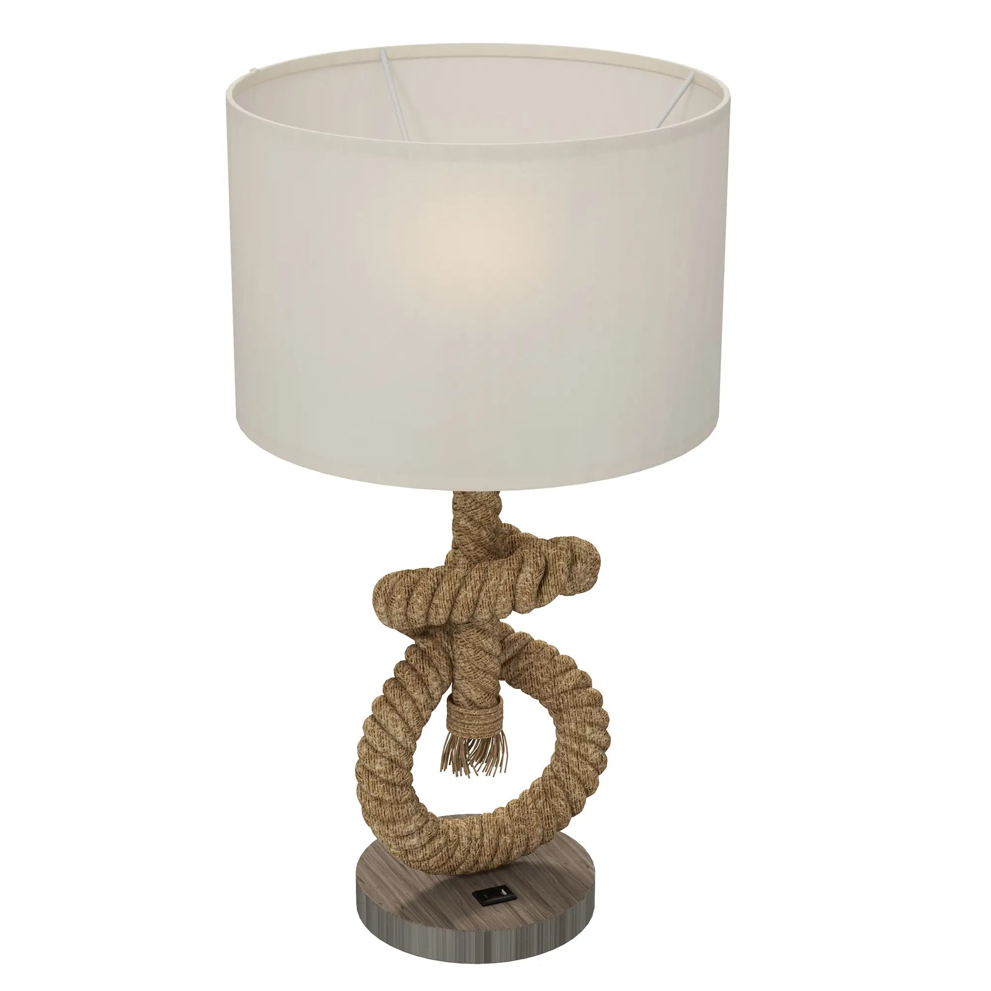 HOMCOM Tischleuchte USB-Ladefunktion LED maritimes Design