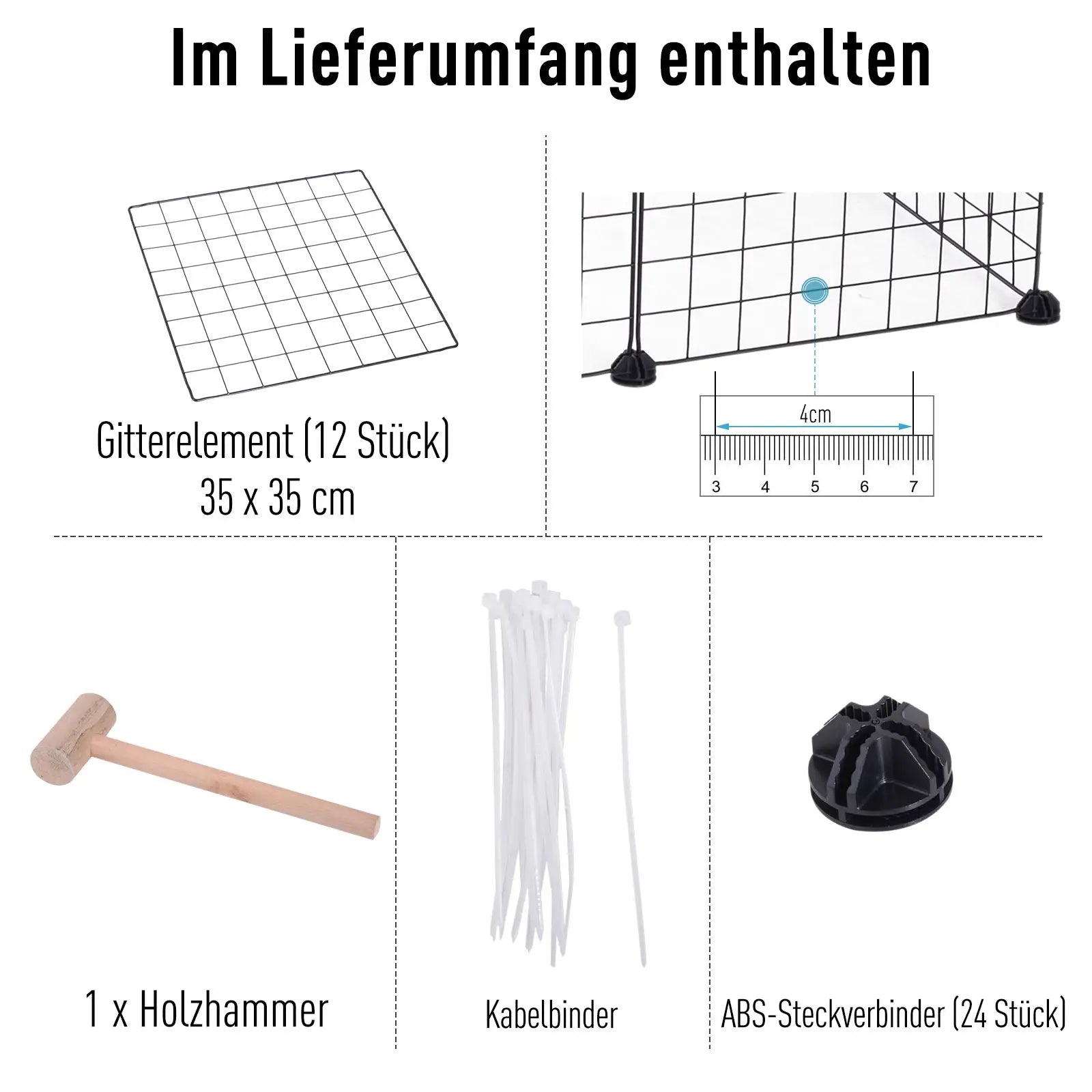 PawHut Freilaufgehege Kleintier flexibel vielseitig einsetzbar