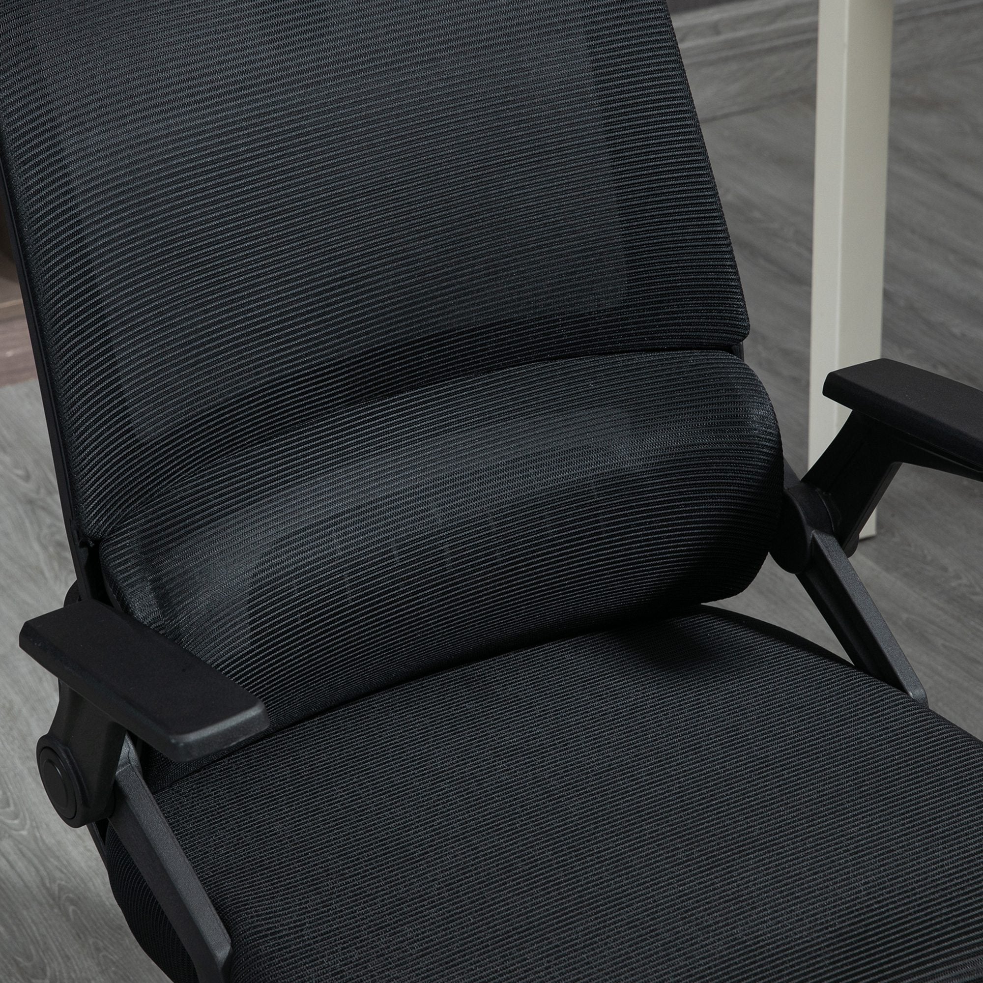 Vinsetto Bürostuhl Schreibtischstuhl Office-Stuhl, höhenverstellbar, 1 Kopfstütze, 60 x 61 x 121,5 cm. Schwarz