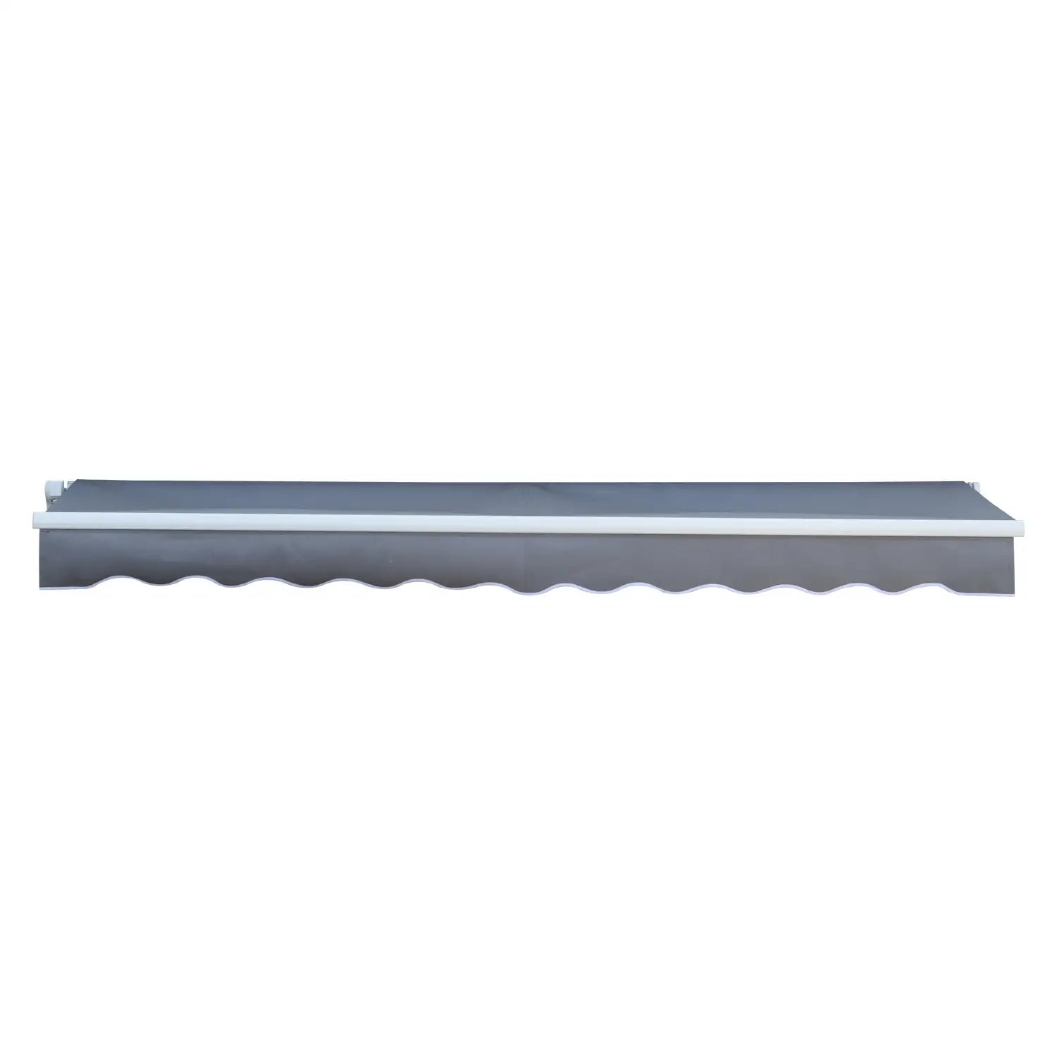 Outsunny Markise Balkon Terrasse wasserabweisend Handkurbel Aluminium