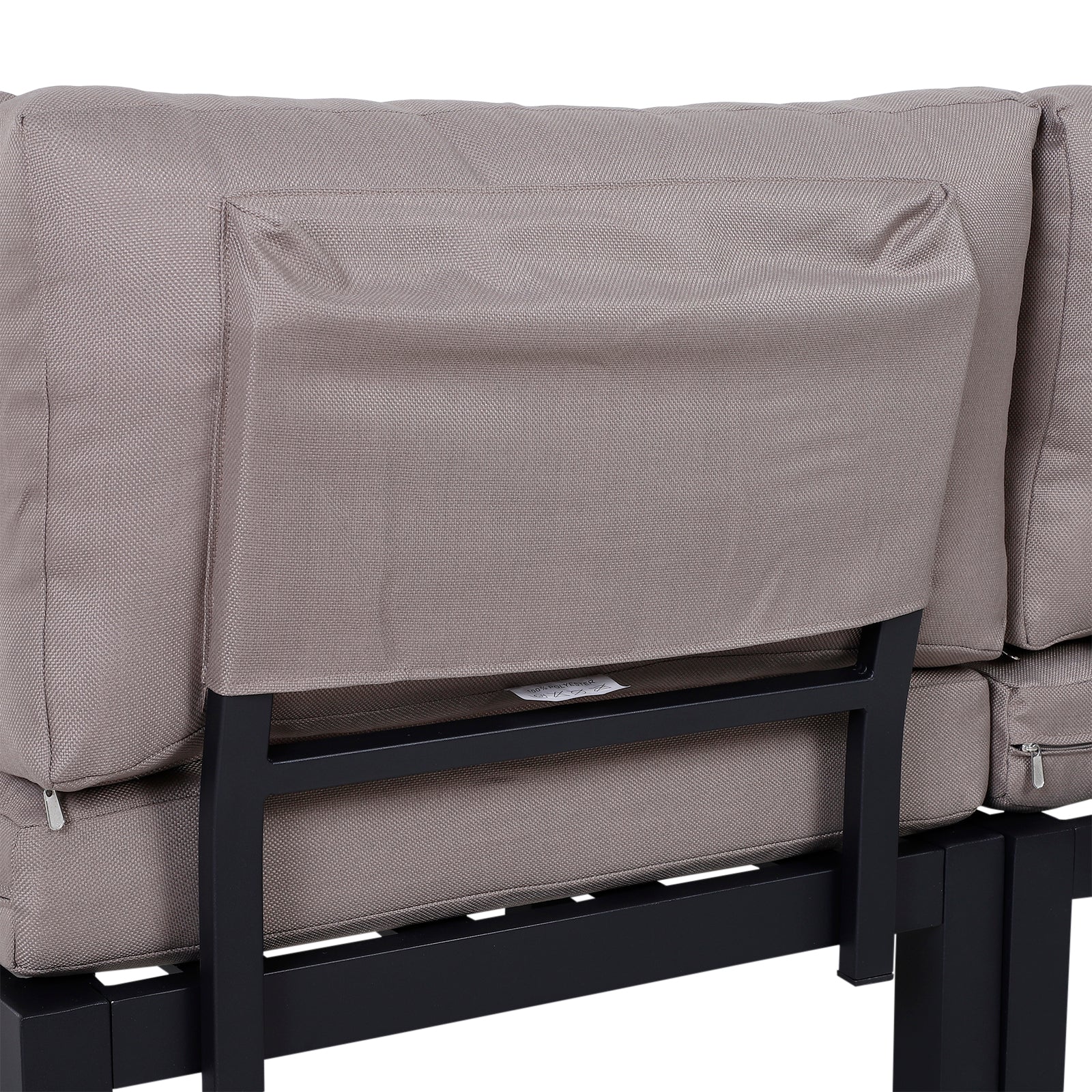 Outsunny Gartenmöbel-Set für 3 Personen mit Beistelltisch, Sofa mit Kissen, Outdoor, Aluminium, 164 x 74 x 69 cm