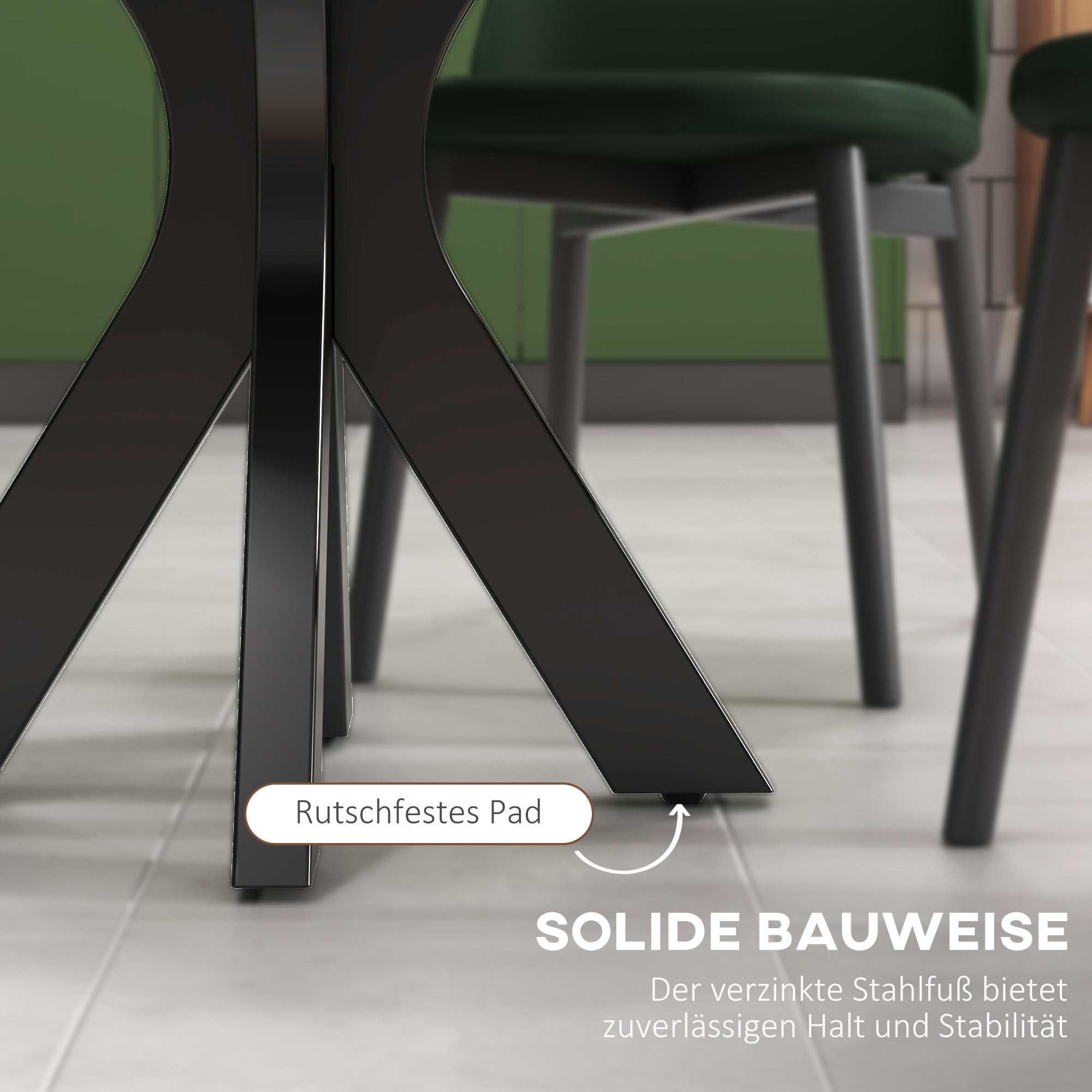 HOMCOM Bartisch Stehtisch, Runder Tisch, gehärtet Glasplatte, modernes Design, 60 x 60 x 102 cm, Silber