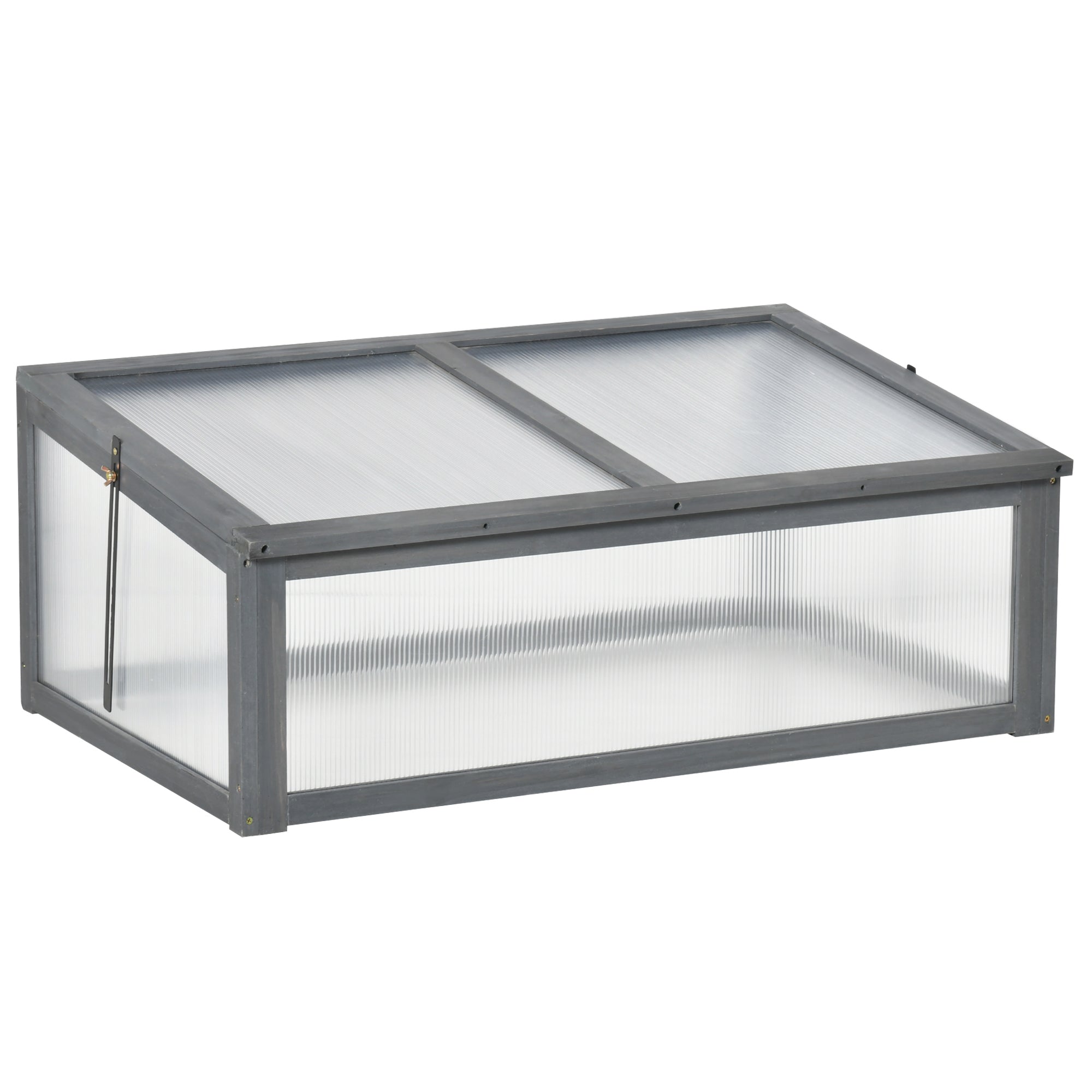 Outsunny Mini-Gewächshaus, Kleines Gewächshaus für den Garten, mit PC-Platten, Gute Lichtdurchlässigkeit, 100L x 65B x 40H cm