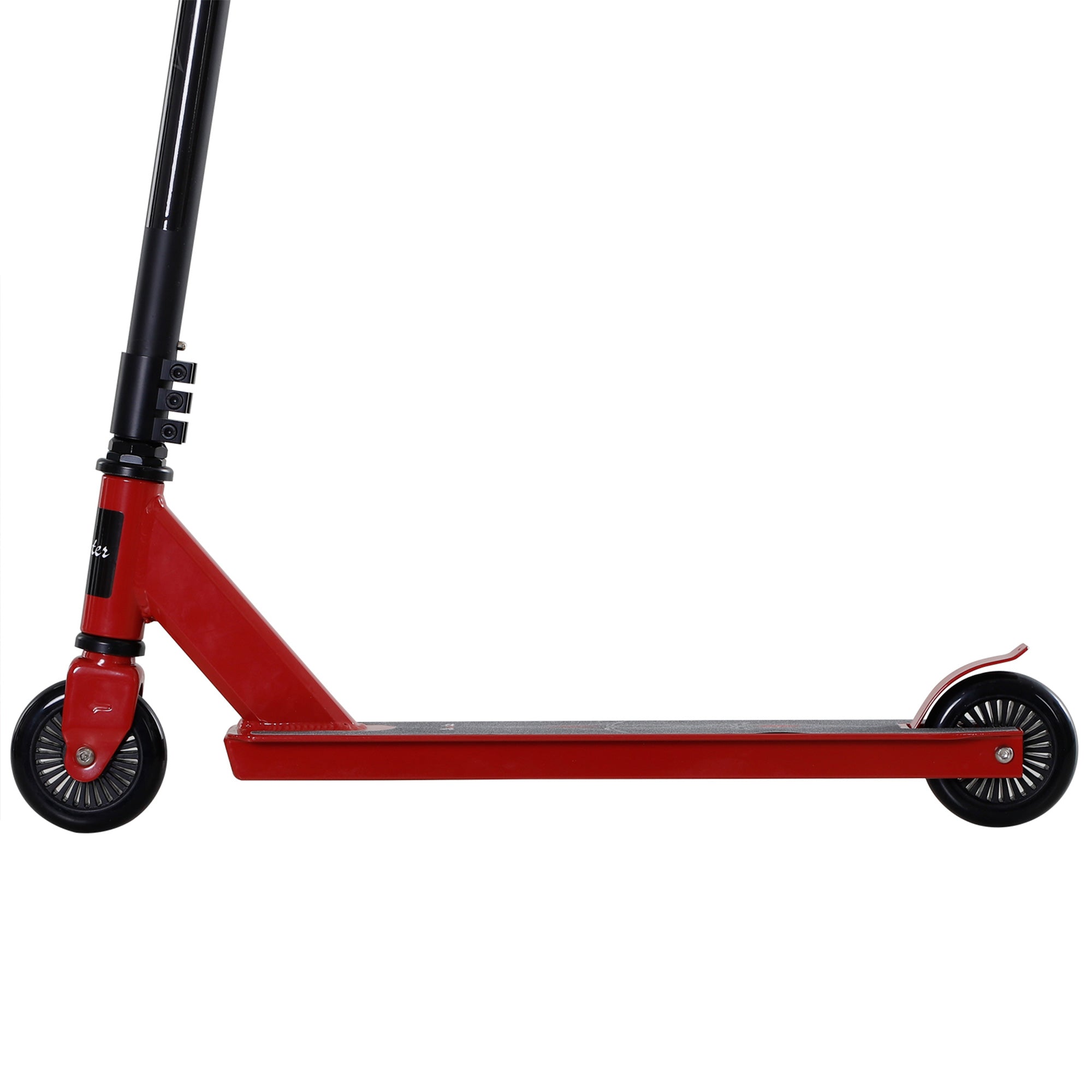 Homcom Pro Stunt Scooter für Kinder & Erwachsene, Freestyle Tretroller, 100mm Kunstleder-Räder, Aluminium Rot, für Tricks