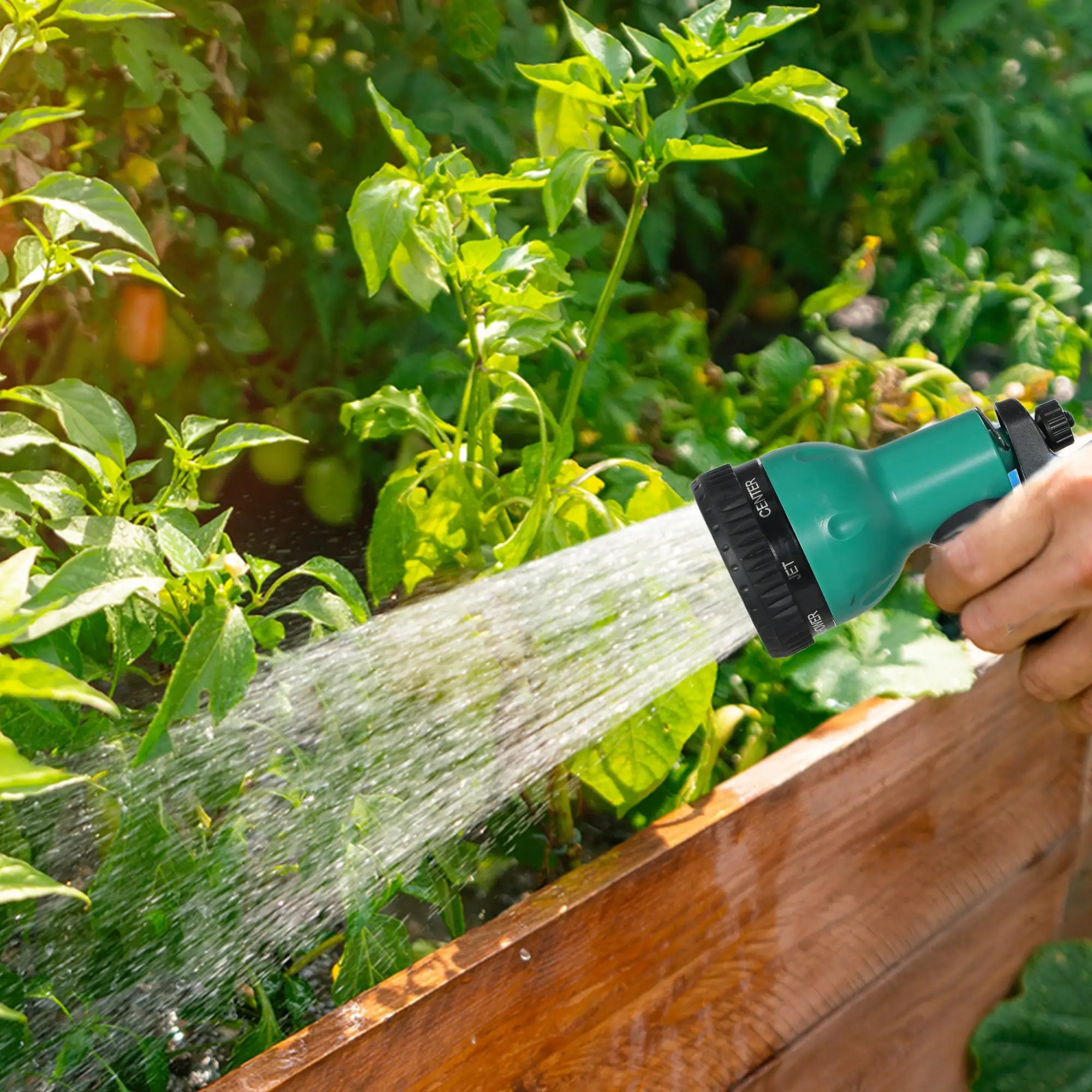 Outsunny Schlauchtrommel Gartenschlauch 30m Automatik 7 Sprühfunktionen