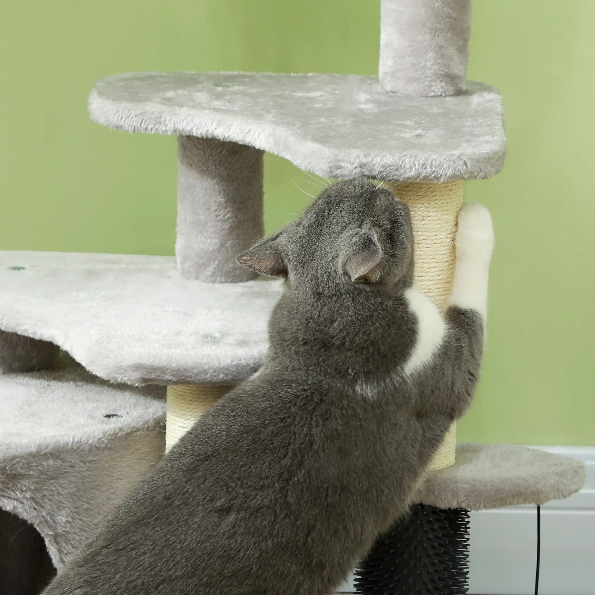 PawHut Kratzbaum 87 cm Katzenbaum mit Katzenhöhle
