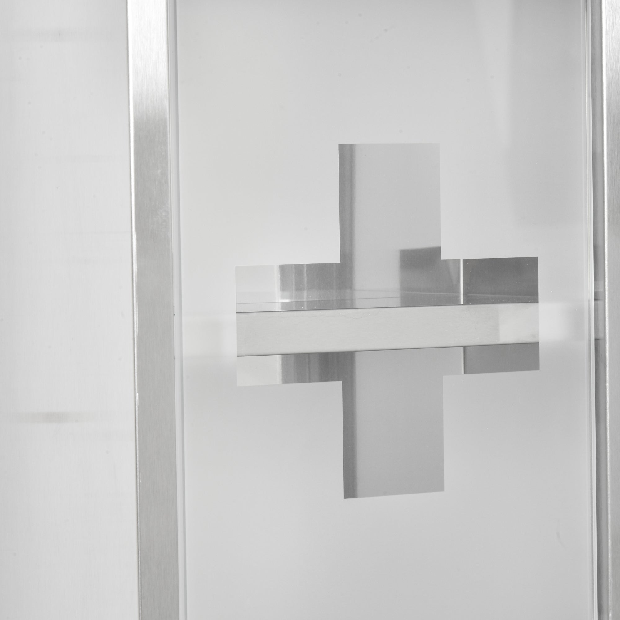 kleankin Medizinschrank aus Edelstahl und gehärtete Glastür Arzneischrank zur Medikamenten-Aufbewahrung, Abschließbar Medikamentenschrank mit 3 Fächern, Erste Hilfe Schrank, 20 x 12 x 58 cm, Silber