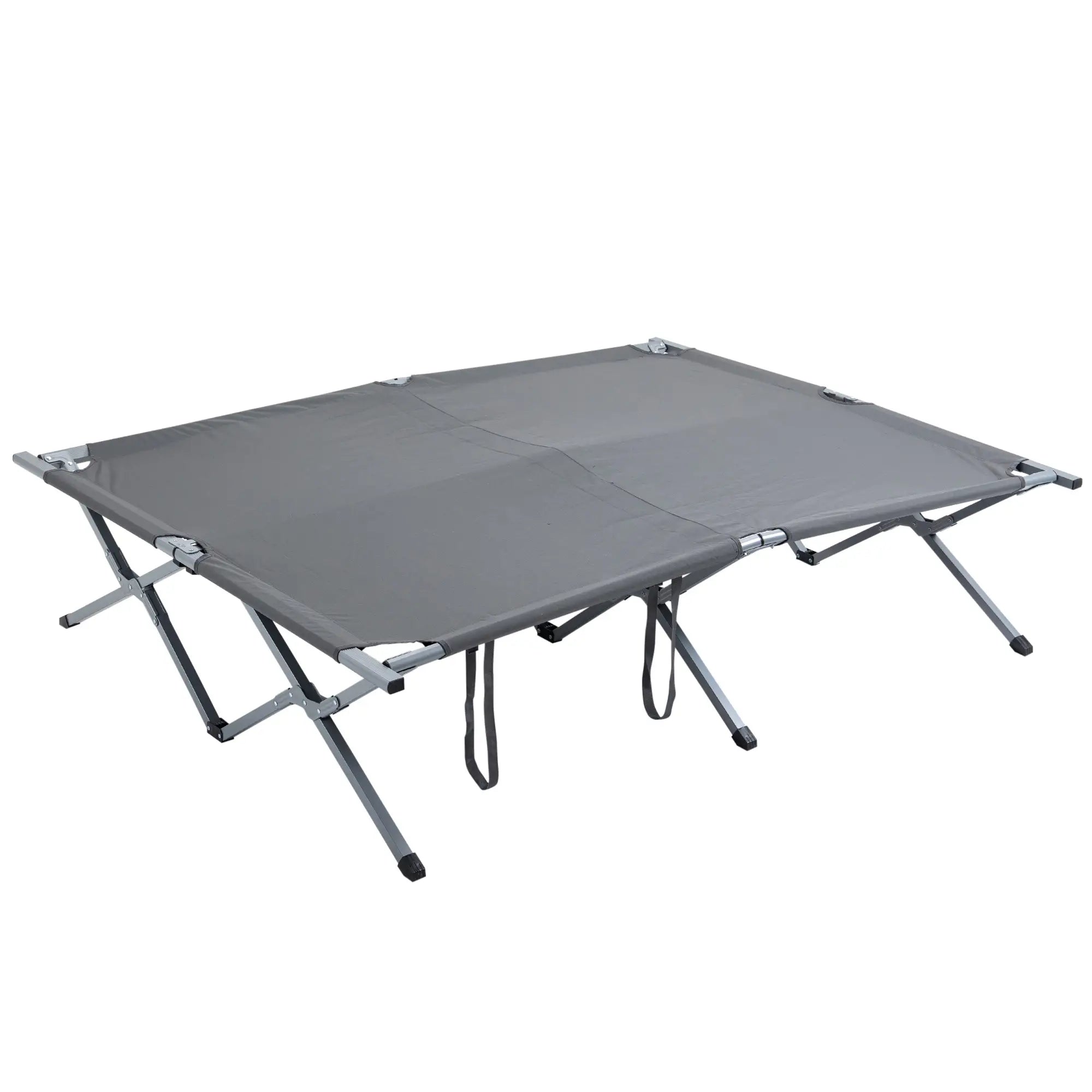 Outsunny Campingbett mit Zelt & Luftmatratze für 2 Personen, 200×146×159?cm, Grau