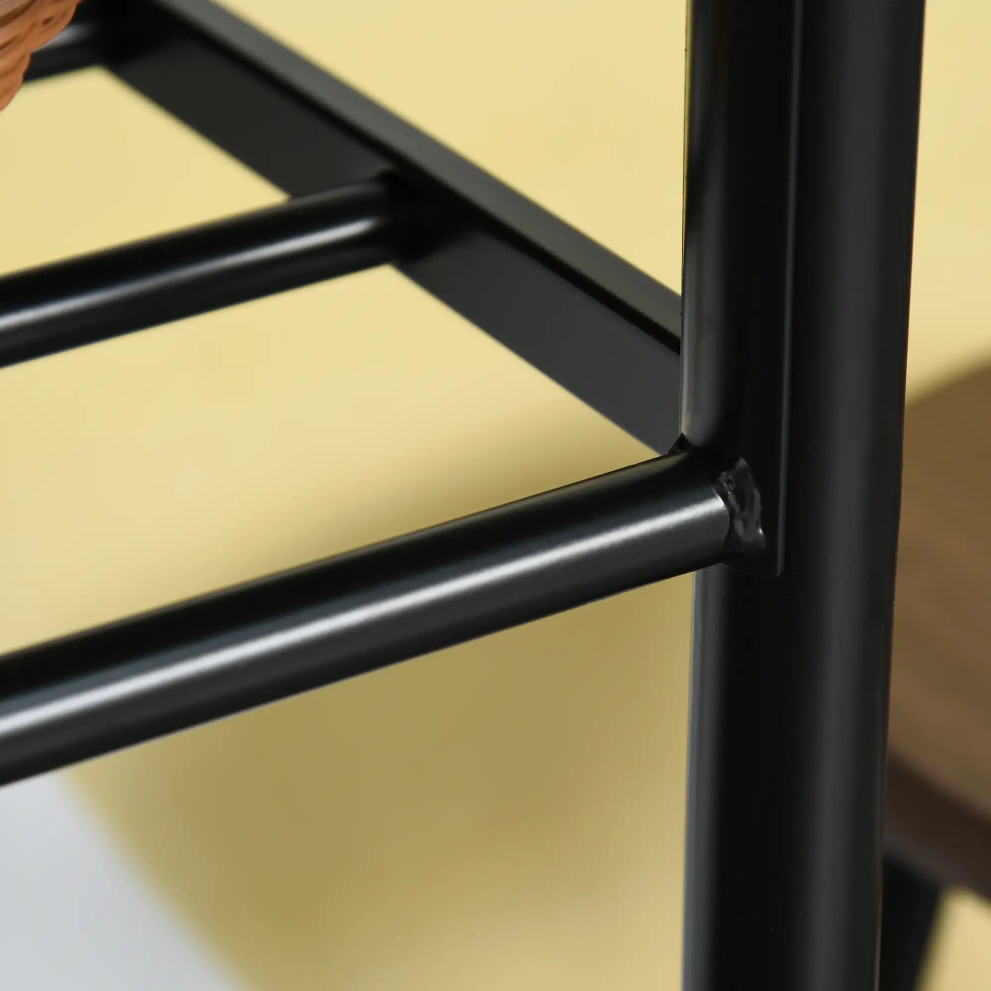 HOMCOM 3-teiliges Bartisch-Set mit Lagerregal, Schwarz
