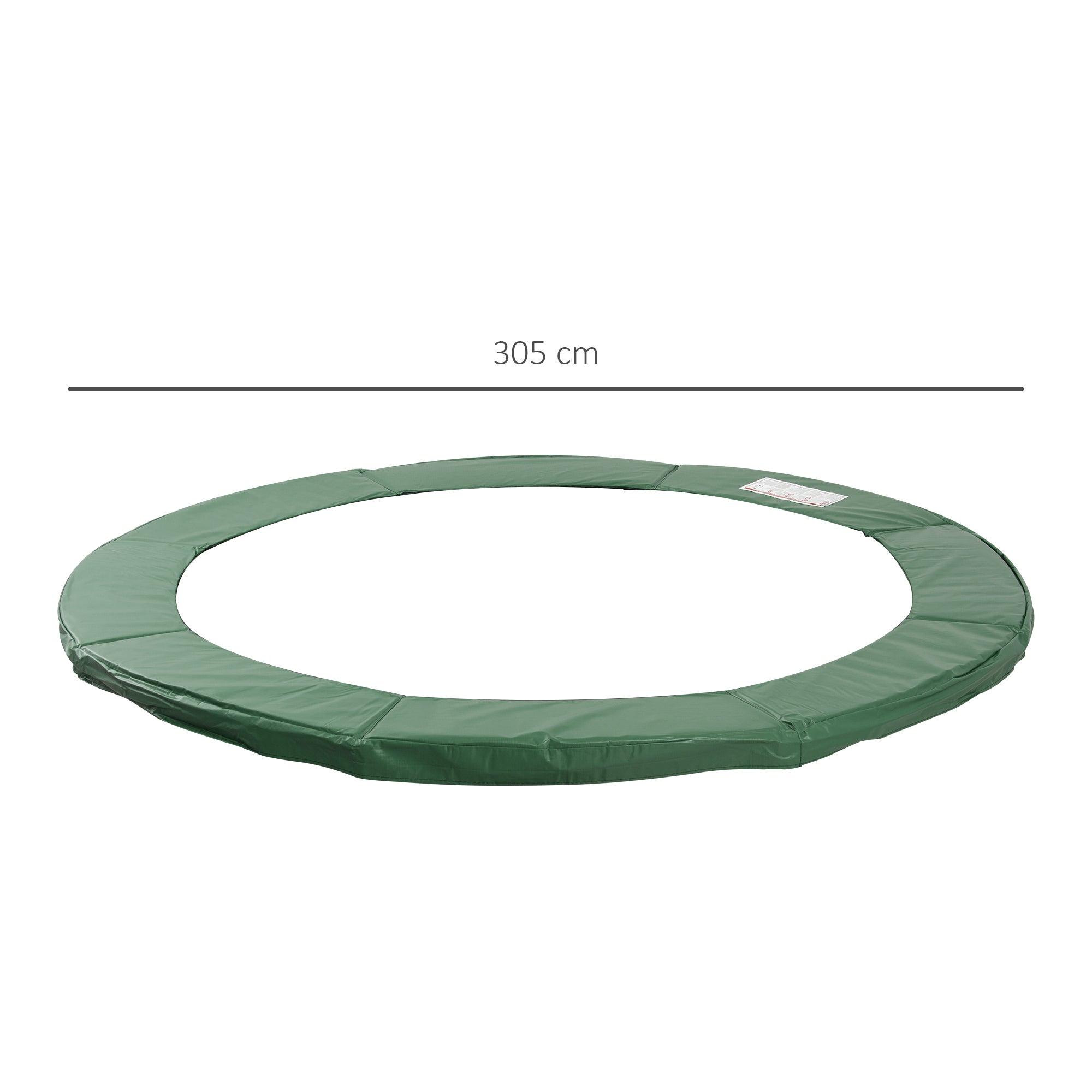 HOMCOM Trampolin Randabdeckung Ø305 cm breit, Reißfest UV-resistent Federabdeckung, Wasserabweisend, Trampolinzubehör Randschutz Sicherheitsnetz Ersatzteile für Gartentrampoline, Grün