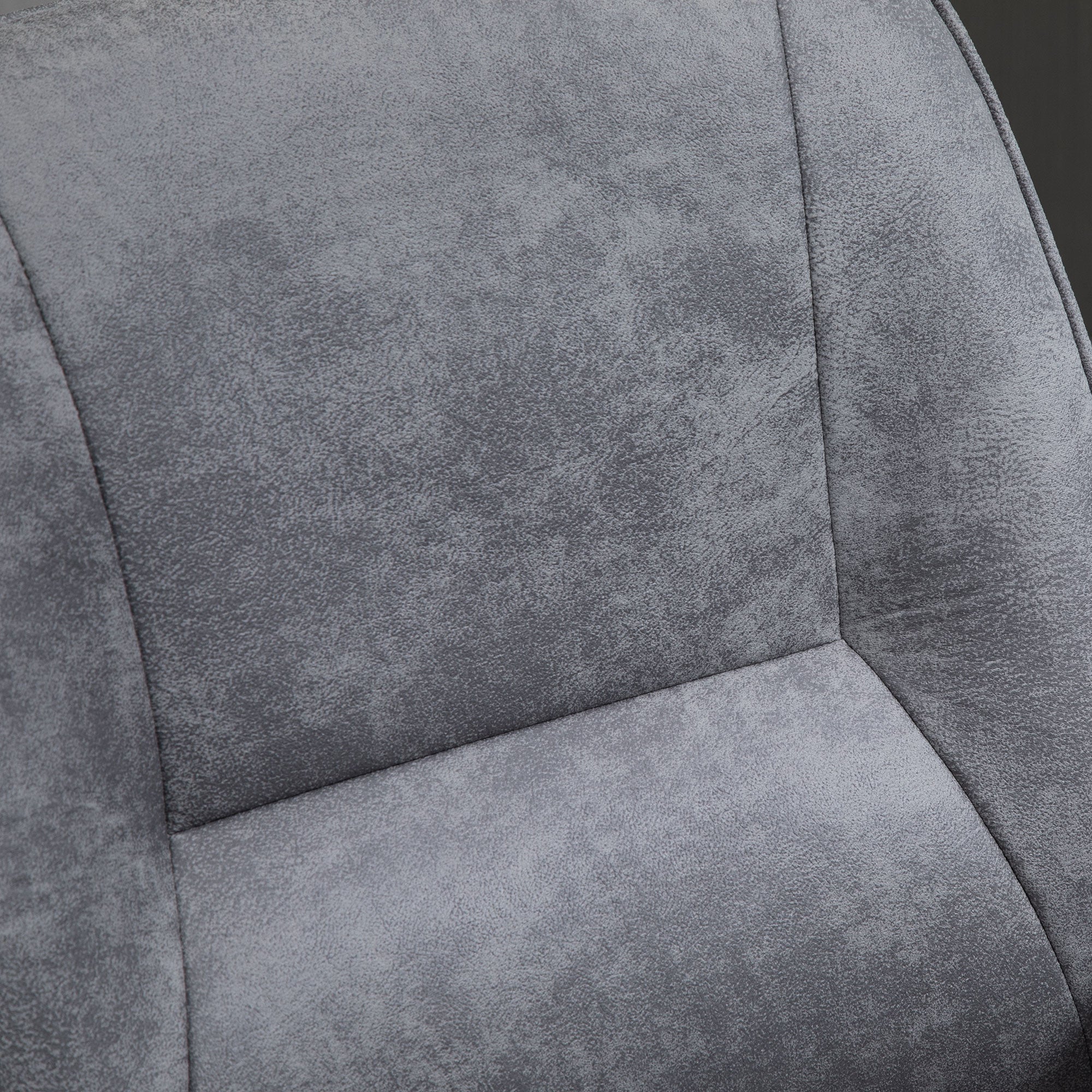 Vinsetto Bürostuhl mit Wippfunktion Schreibtischstuhl höhenverstellbarer Drehstuhl ergonomischer Arbeitsstuhl modern Belastbar bis 120 kg Mikrofaser Hellgrau 67 x 69 x 92-102 cm