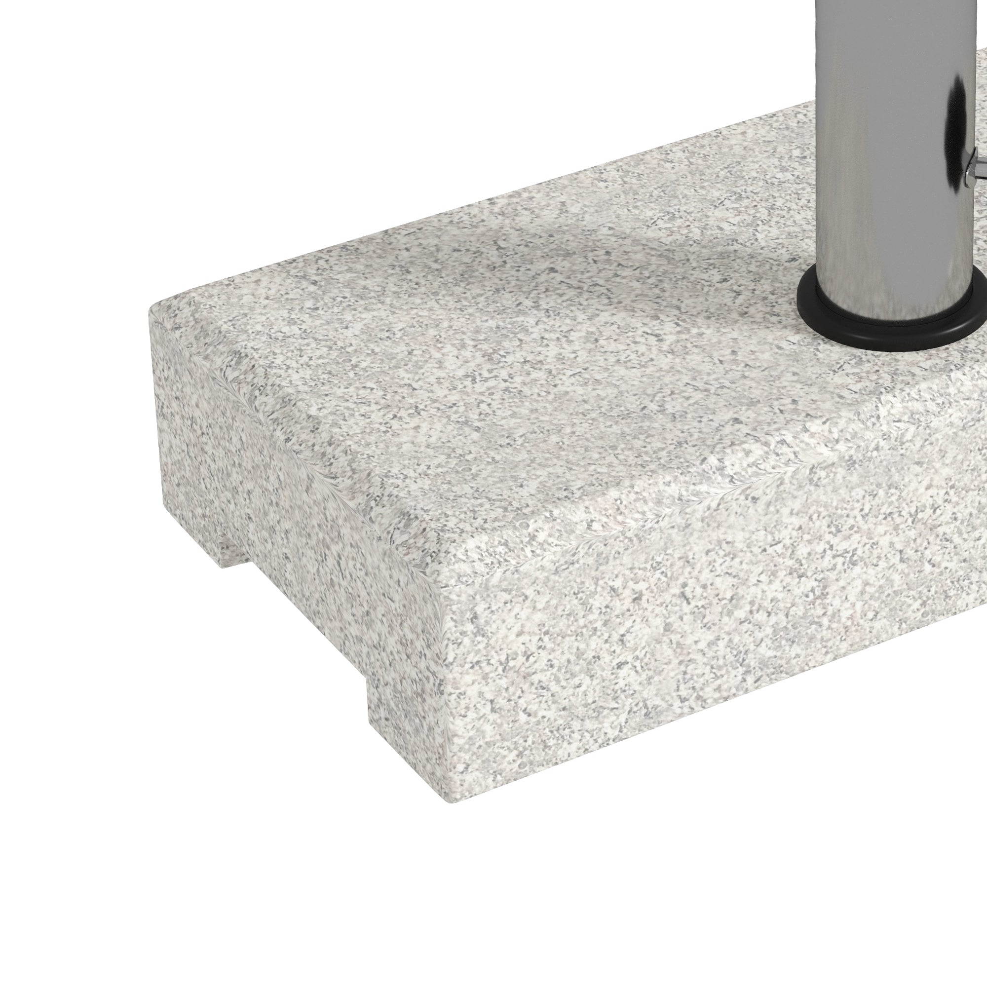 Outsunny Sonnenschirmständer 25 kg, Schirmfuß aus Granit, für Schirmstöcke Ø32/38/48 mm, Grau