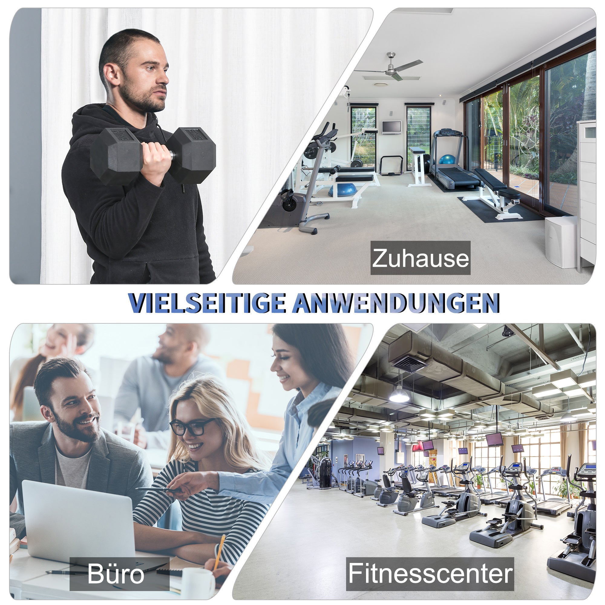 HOMCOM Hanteln mit gerändeltem Griff, Kurzhantel aus Gusseisen, 1 x 20kg, Kurzhanteln für Männer und Frauen, Dumbbell für Zuhause, Fitnessstudio, Krafttraining