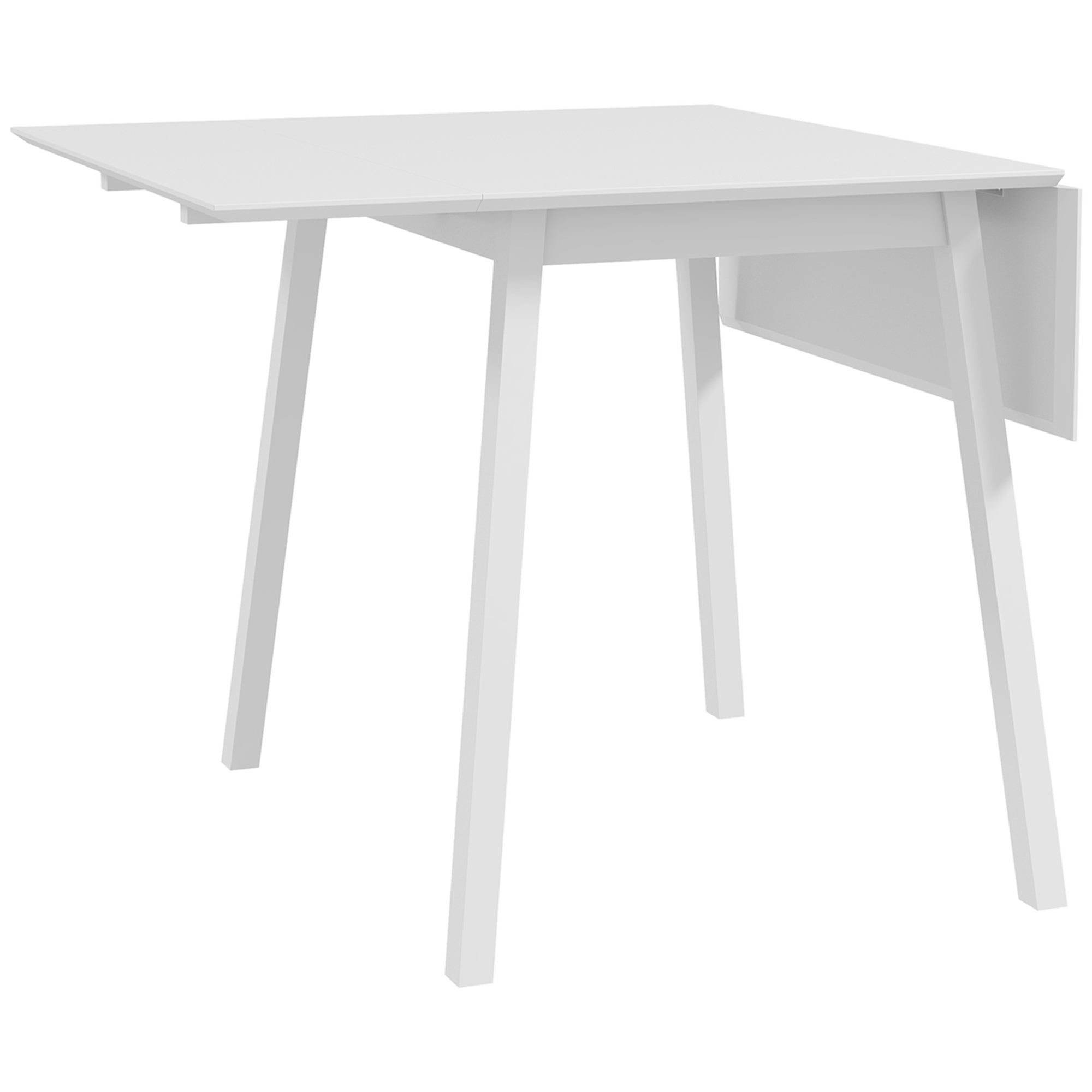 HOMCOM Esstisch Klapptisch Küchentisch, 2 aufklappbare Flächen, 110 x 86 x 75 cm, Weiß