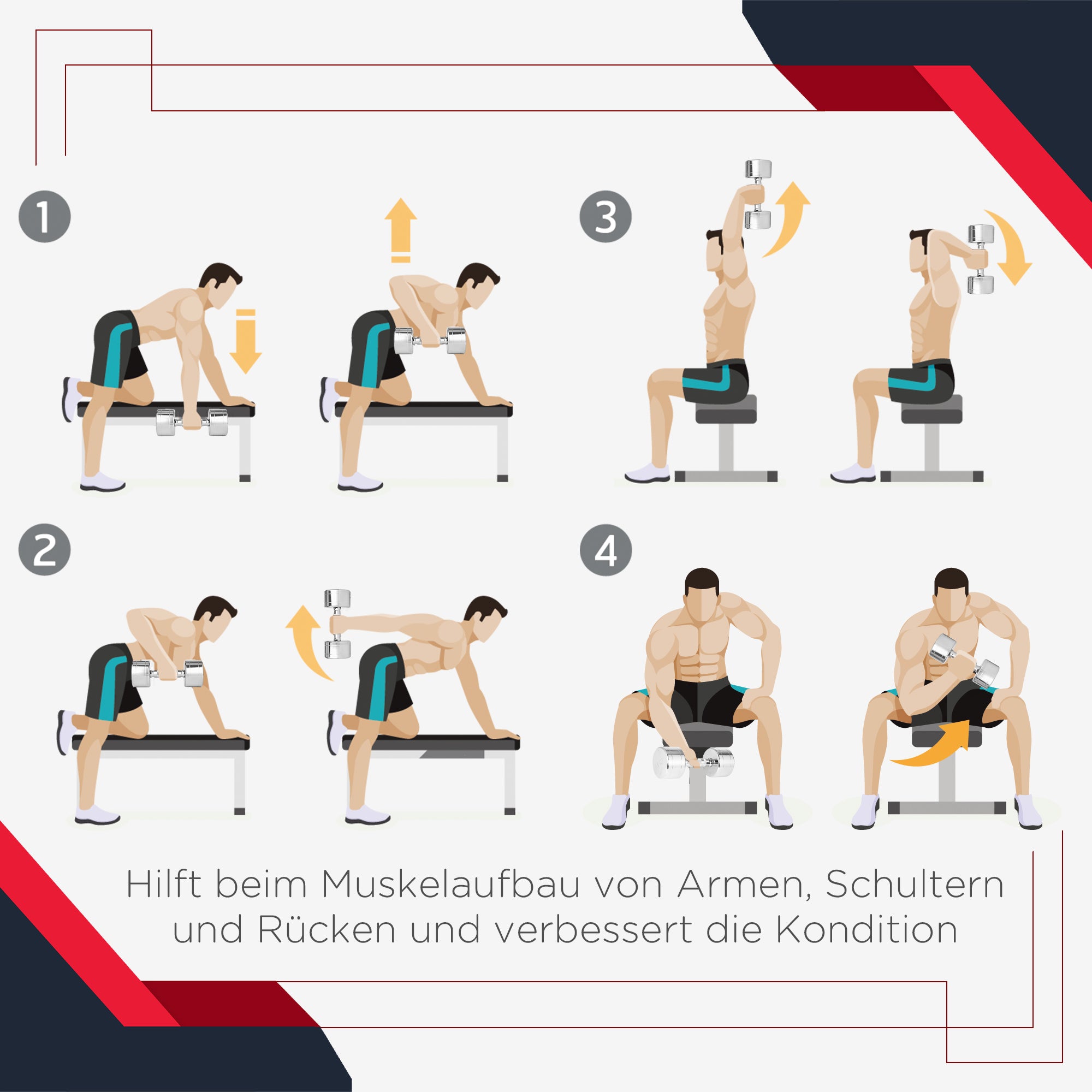 HOMCOM Hantelset, 2er Set Hanteln mit gerändeltem Griff, Kurzhantelset aus Gusseisen, 2 x 6 kg, Kurzhanteln für Männer und Frauen, Dumbbell Set für Zuhause, Fitnessstudio, Krafttraining