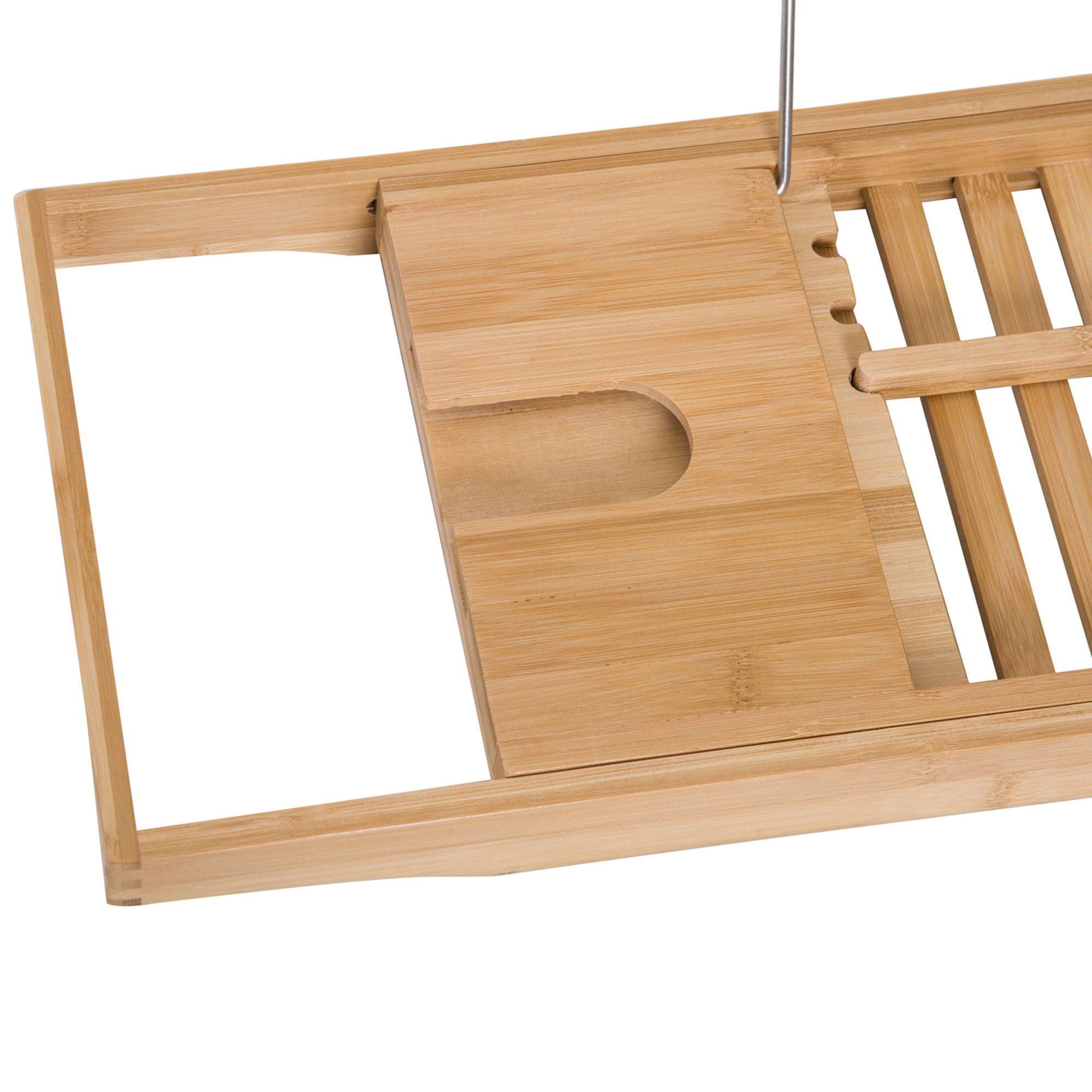 HOMCOM Badewannenablage Badewannenbrücke Wannenauflage Badewannentablett Ablage Badewanne, Bambus, Natur, (70-105) x 21,8 x 5 cm