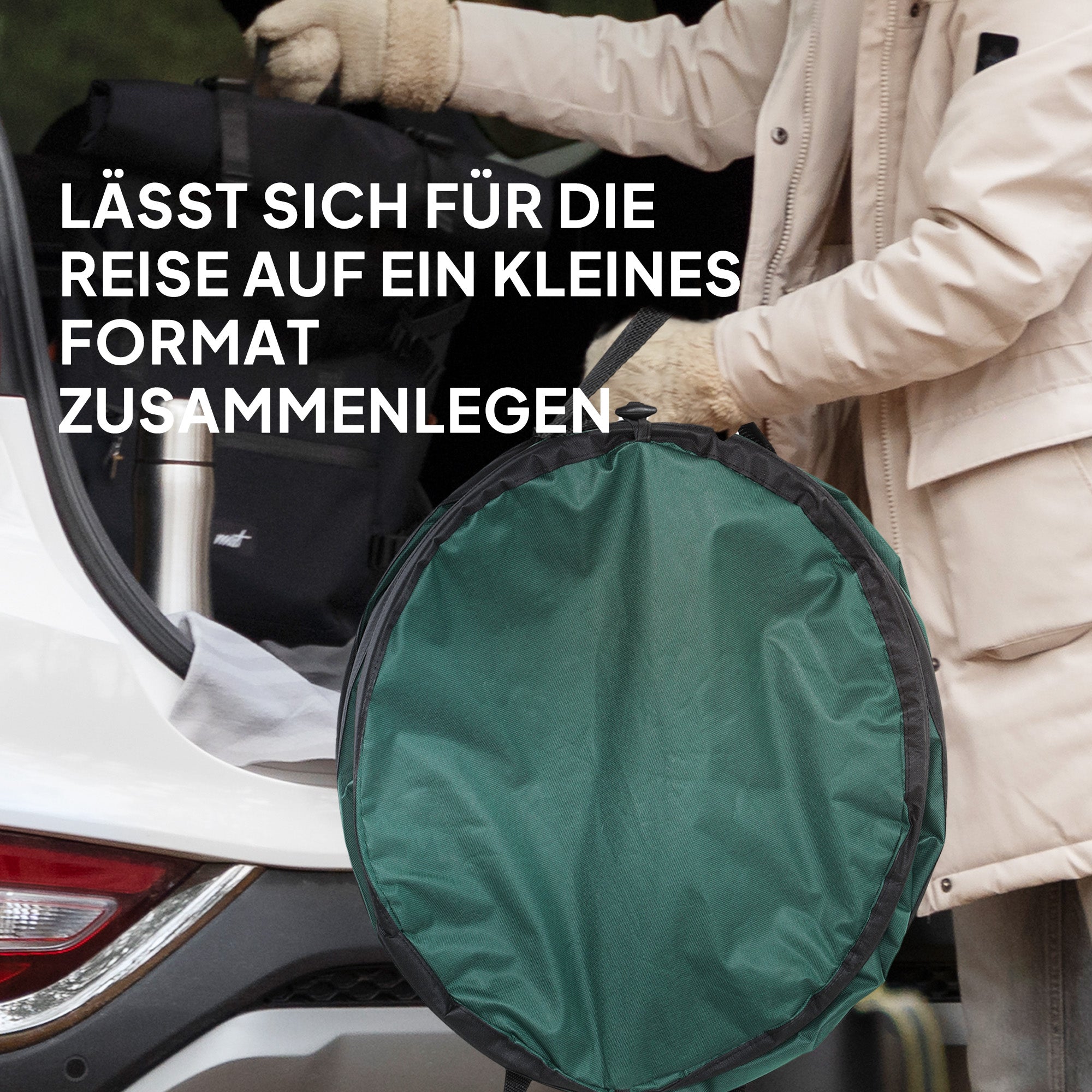 Outsunny Gartensack 2x160L wasserdicht Gartenabfallsack mit Trageschlaufen Griffe, stabil robust Laubsack Grün