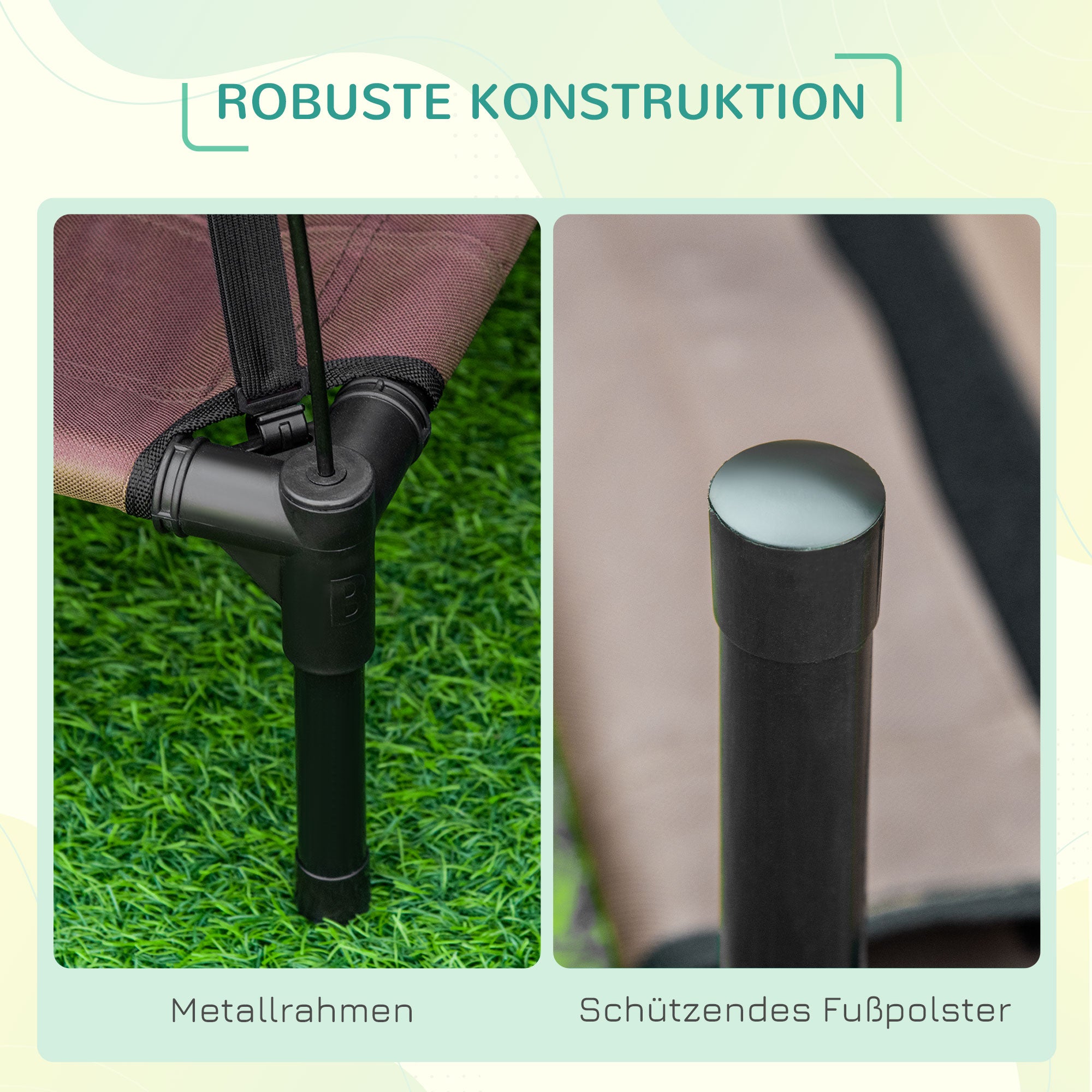 PawHut Haustierbett mit Baldachin, klappbar, Hundeliege, Outdoor-Hundebett, Mesh-Stoff, Braun + Schwarz