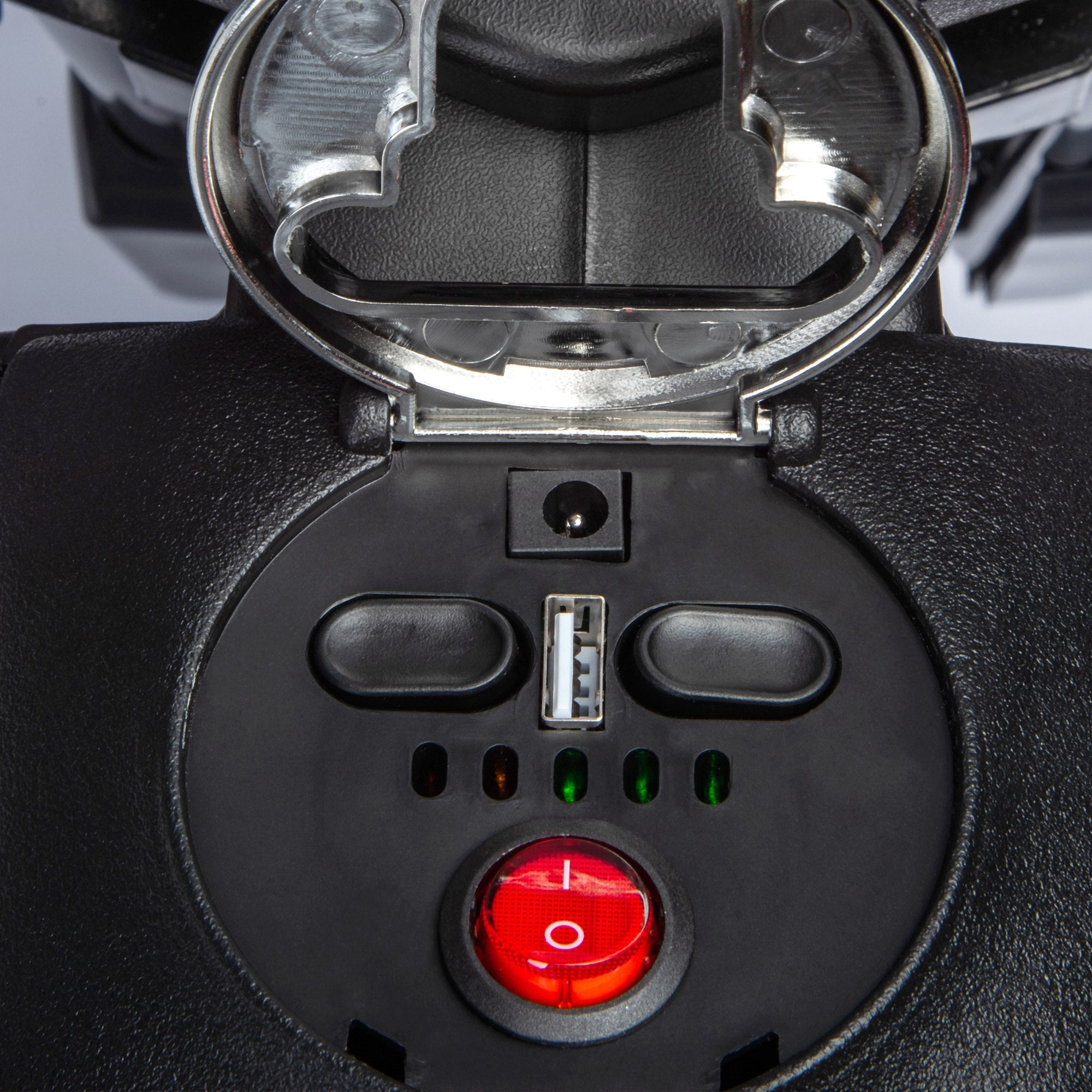 AIYAPLAY 12V Kinder-Motorrad mit Stützrädern, LED-Lichtern, Musik, USB, Elektro-Motorrad für Jungen und Mädchen, Gelb
