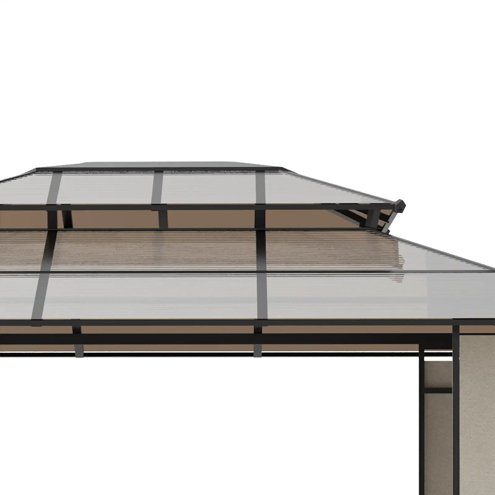 Outsunny Gartenpavillon Polycarbonat-Dach UV-Schutz Outdoor