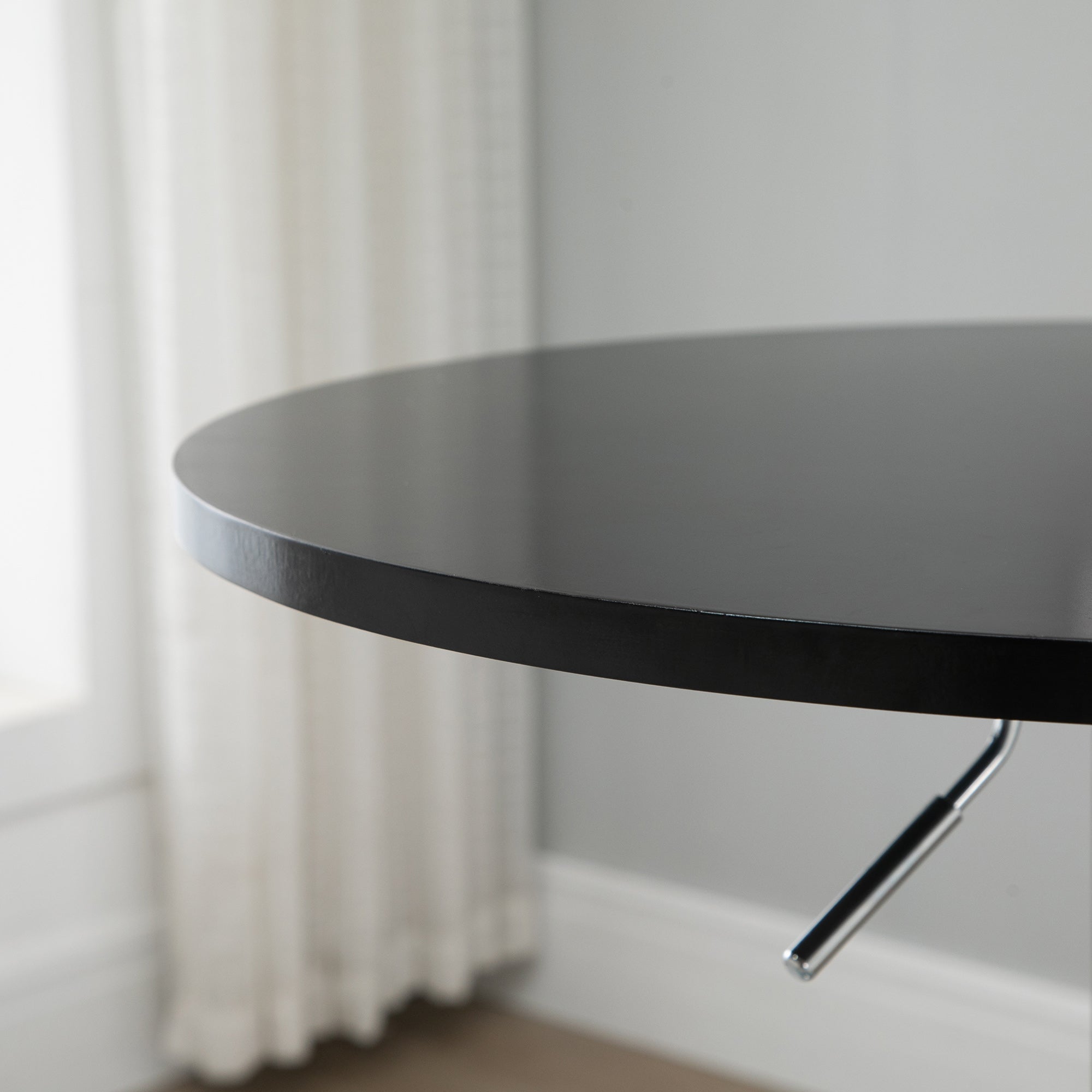 HOMCOM Bartisch modern rund Esstisch 360° Drehtisch höhenverstellbarer Bistrotisch Stehtisch Küchentisch Stahl Schwarz Ø61 x 70-90 cm