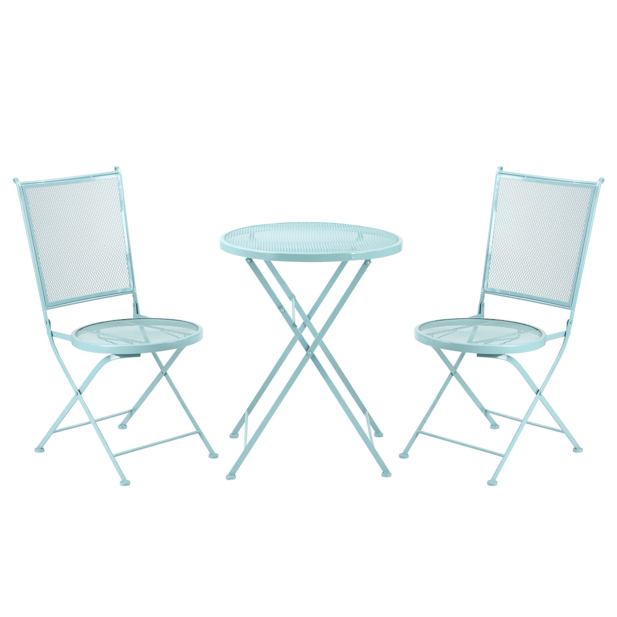 Outsunny Bistroset 2 Personen klappbar Outdoor hellblau