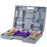SPORTNOW Hantelset, 6er Set Hanteln mit Gewichten, Kurzhantelset aus Stahl, 1kg, 1,5kg, 2kg, 41cm x 30cm x 8cm