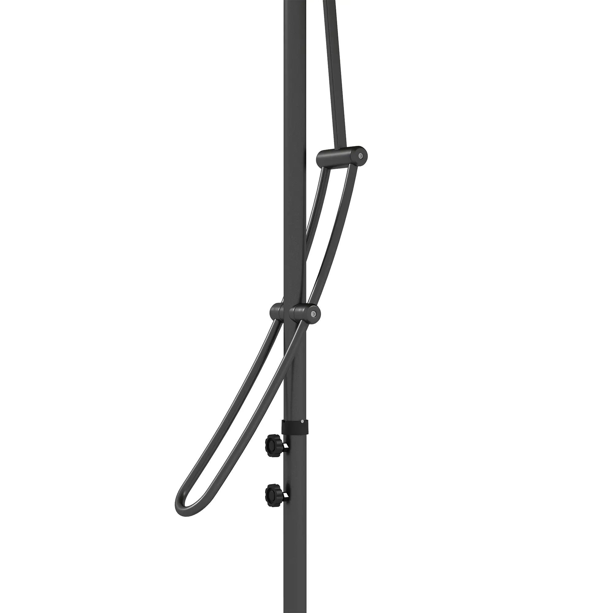 Solar Ampelschirm Ø290?cm mit LED & Schutzhülle, Grau