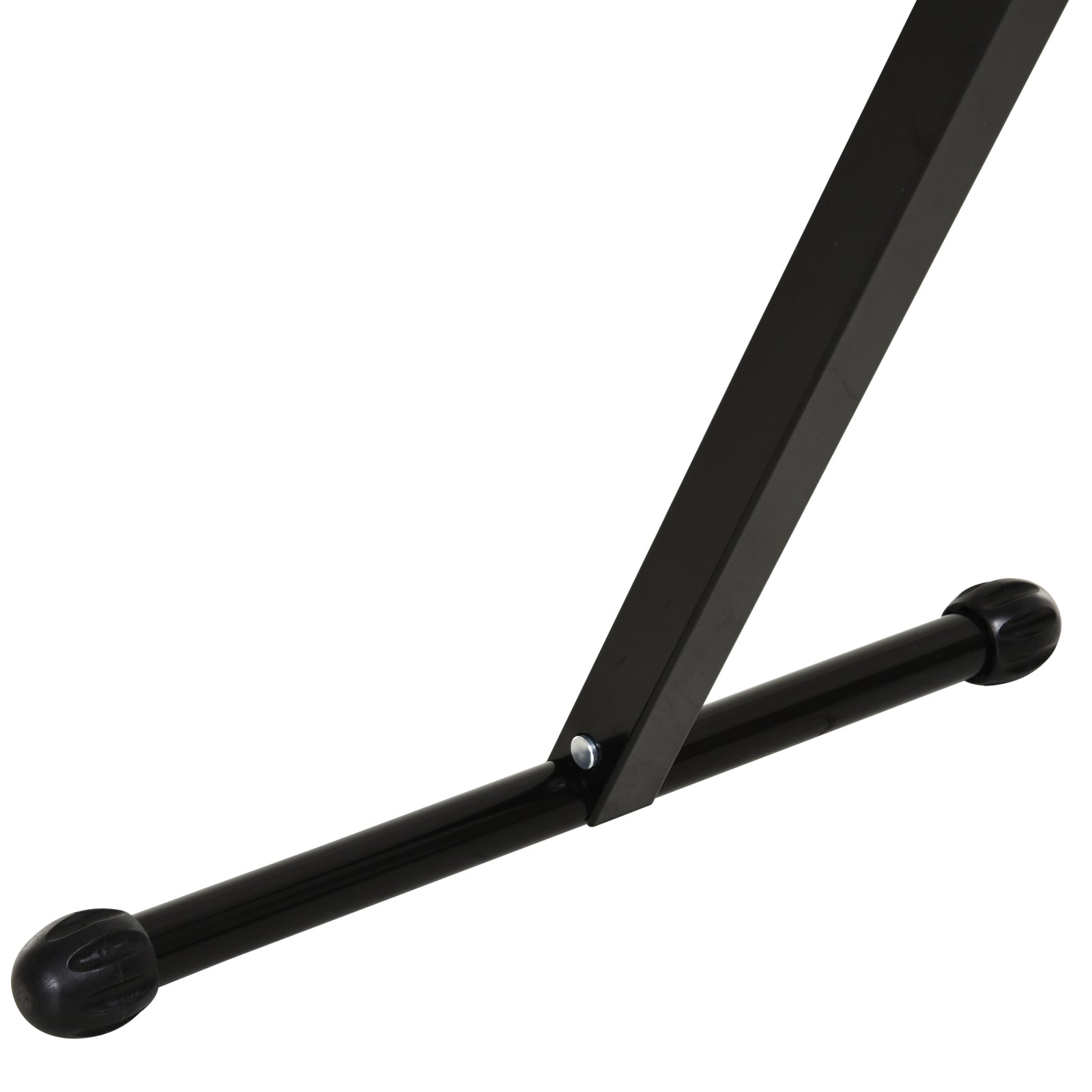 HOMCOM Rollenbock, Rollenauflage, Höhenverstellbares Arbeitsbock, Rollenständer, Hiflsbock, Stützbock, bis 90 kg, Metall, Schwarz, 44 x 50 x 68-110 cm