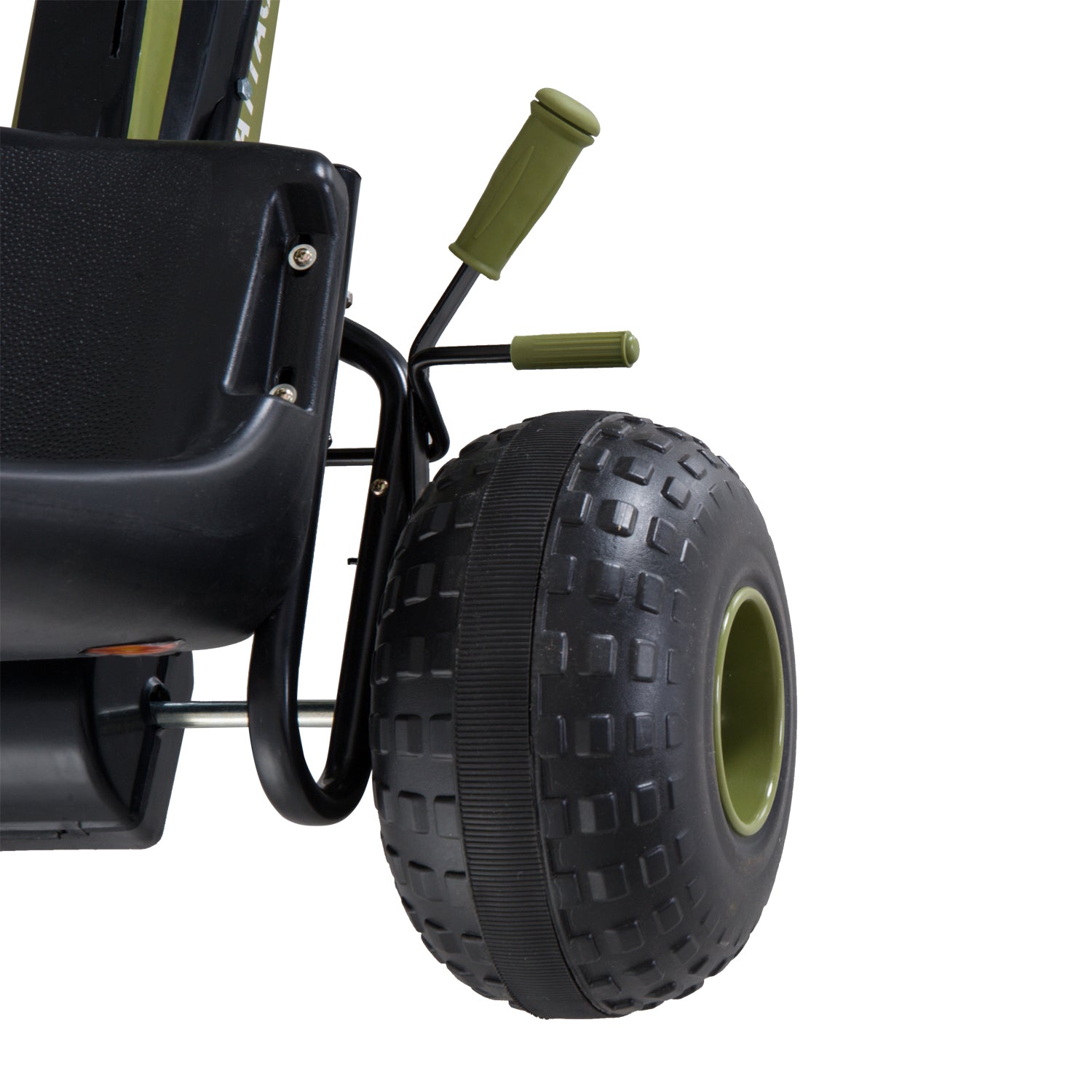 HOMCOM Go Kart Tretauto Tretfahrzeug mit Handbremse, Vor- und Rückwärtsgang, Kinderfahrzeug Kettcar Tretfahrzeug mit Verstellbarem Sitz für Kinder 3-6 Jahren, 99 x 65 x 56cm Grün
