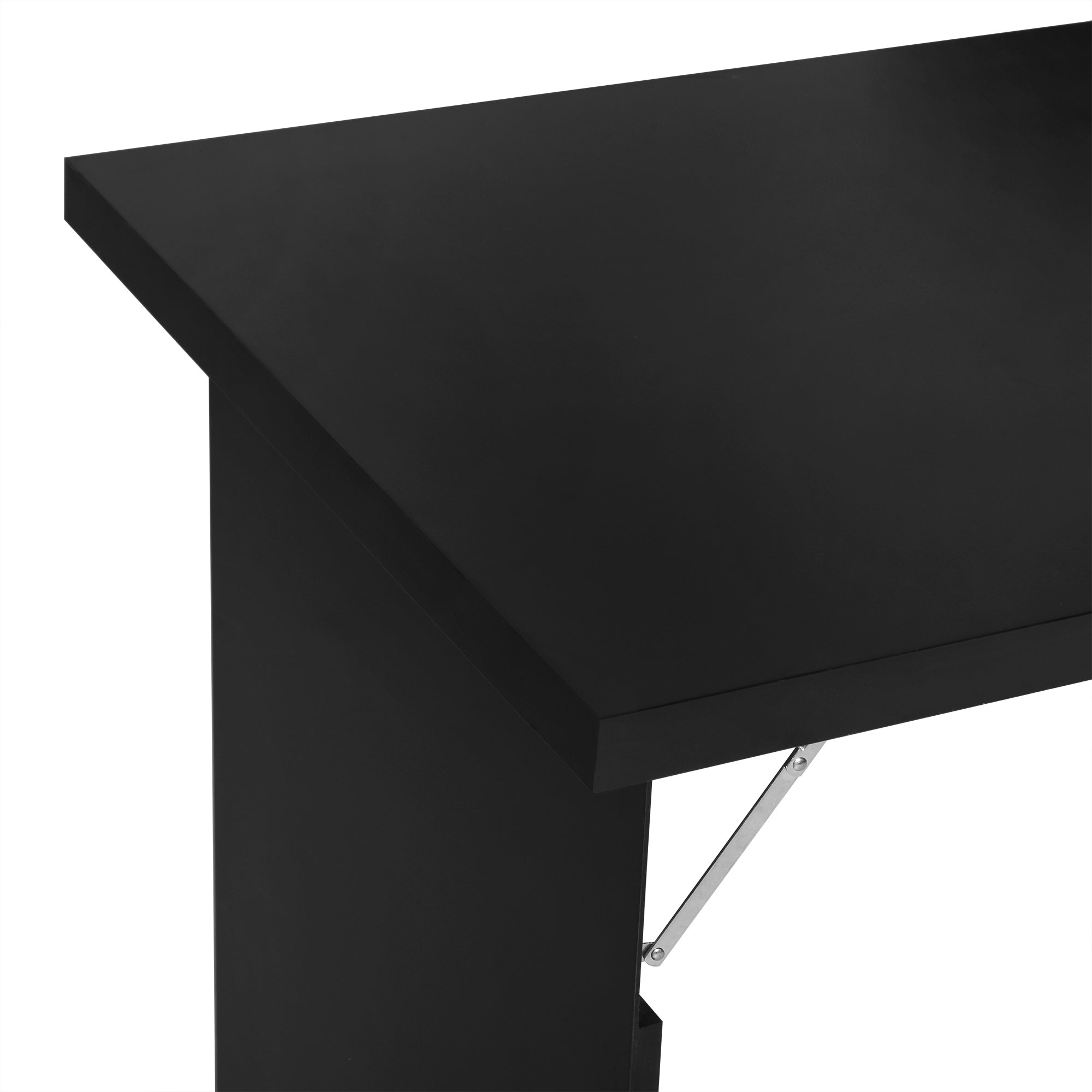HOMCOM Wandklapptisch Wandschreibtisch, inkl. Schreibtafel, 60 cm x 94,5 cm x 147 cm, Schwarz