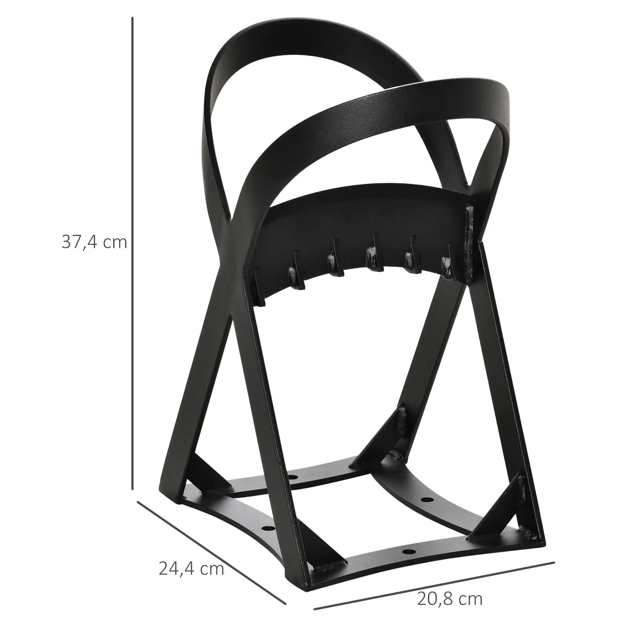 Outsunny Manueller Holzspalter aus Karbonstahl Brennholzspalter schnelles Brennholzspaltwerkzeug leicht zu bedienen für Campen Outdoor Schwarz 24,4 x 20,8 x 37,4 cm