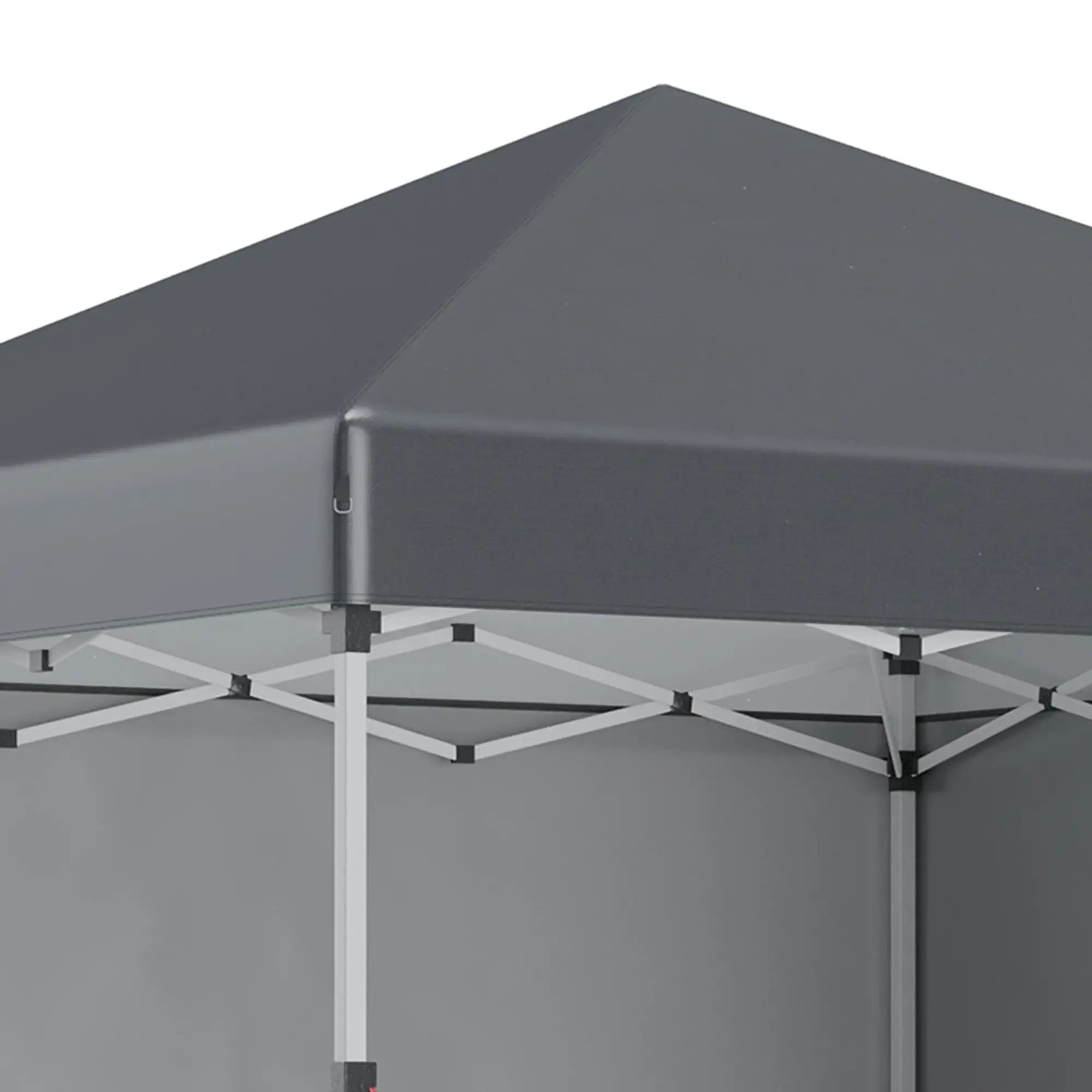Outsunny Faltpavillon 3×3?m Dunkelgrau mit Seitenwänden