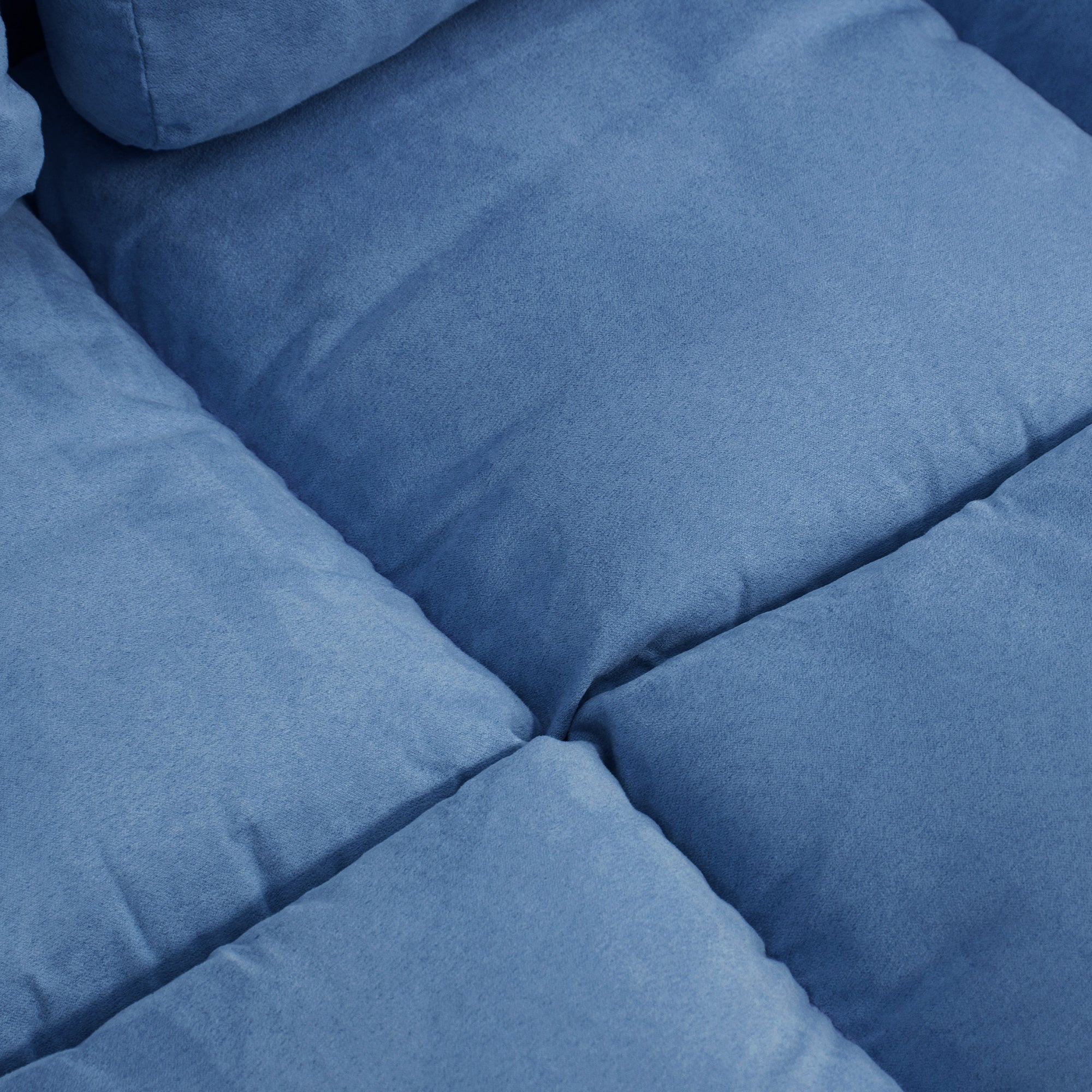 HOMCOM Bodensofa Schlafsofa Sofa, klappbar, verstellbare Rückenlehne, 102 cm x 73 cm x 60 cm , Blau