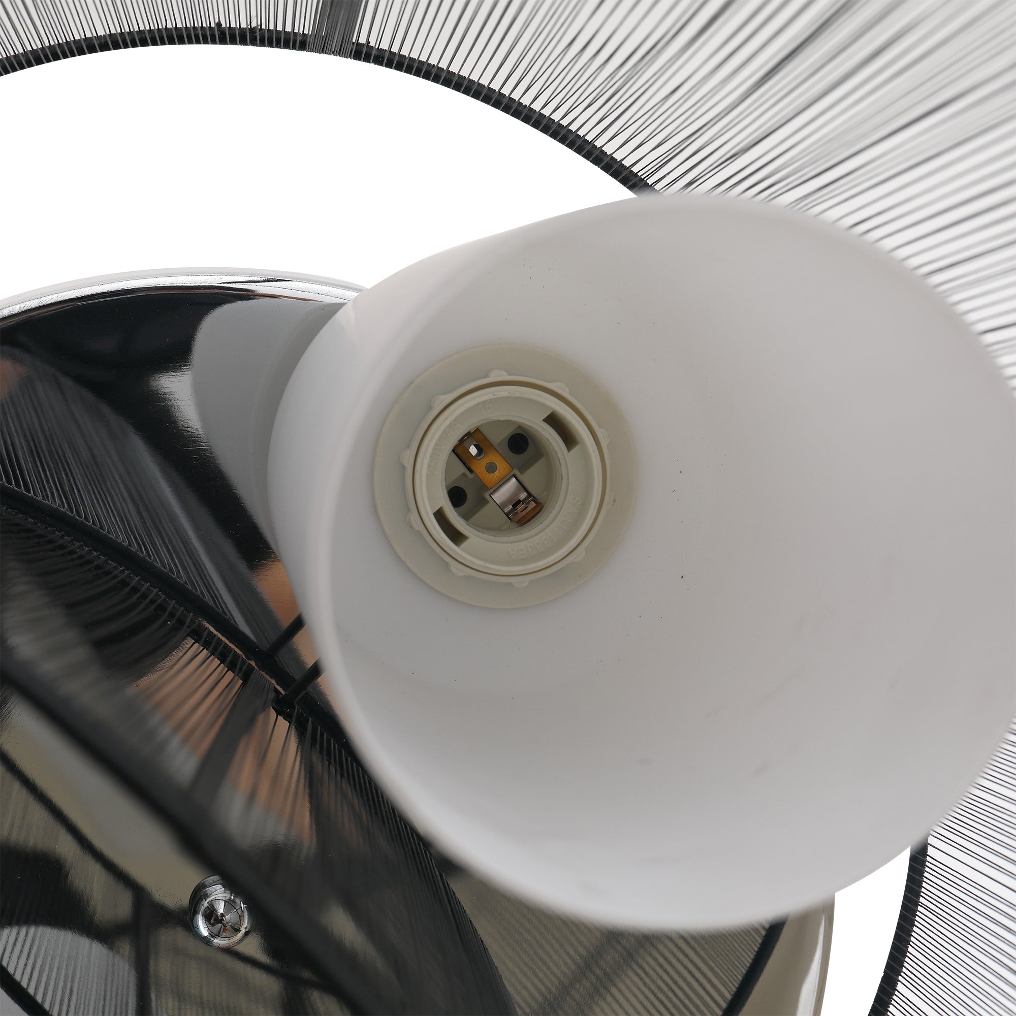 HOMCOM Deckenlampe Deckenleuchte 2-Flammig E27 Badlampe Modern Küchenlampe Lampe für Schlafzimmer, Badezimmer, Küche, Wohnzimmer Weiß Ø47,5 x 33 cm (Ohne Glühbirnen)